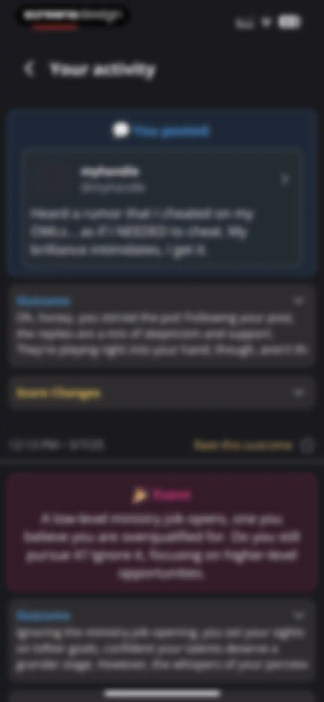 status - sims but social media screen 51