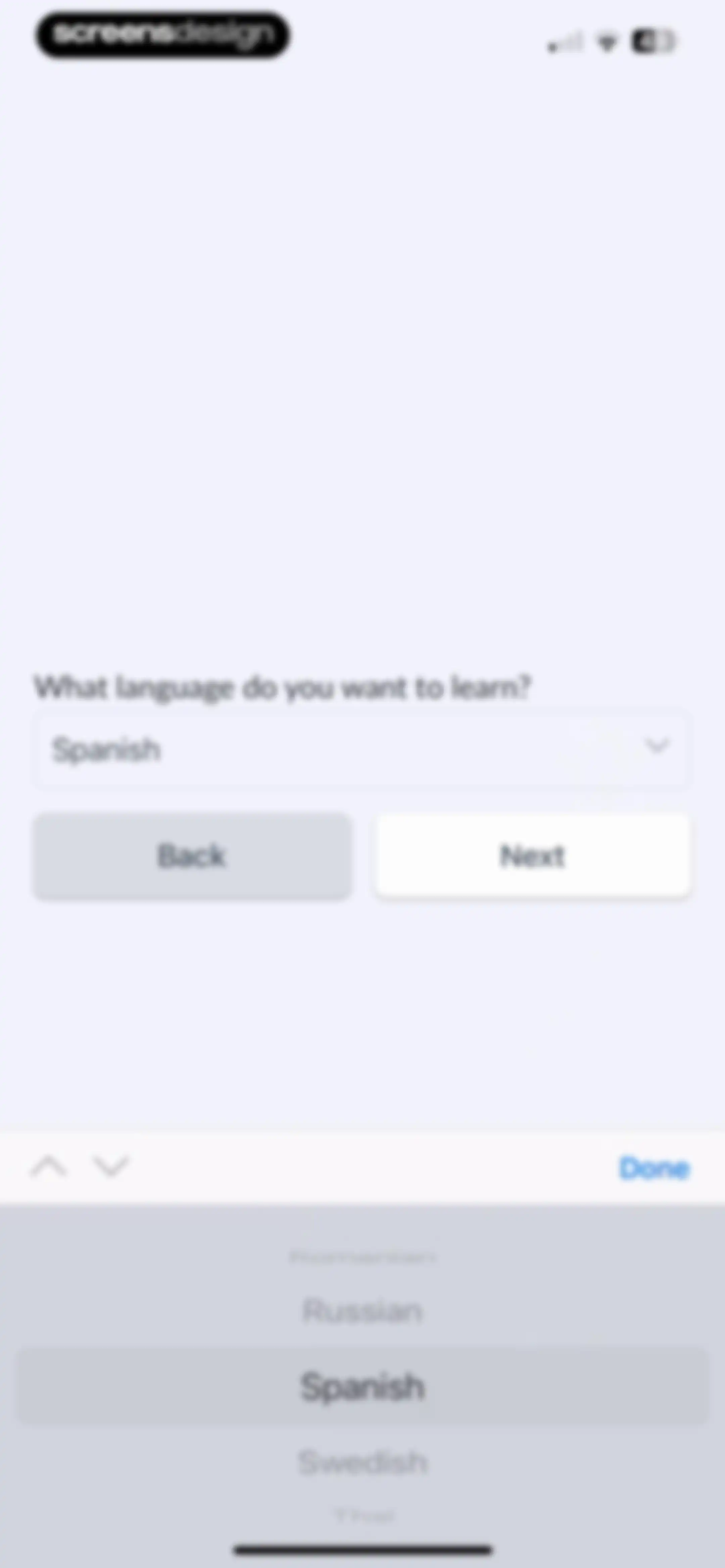 Langua: AI language learning screen 4
