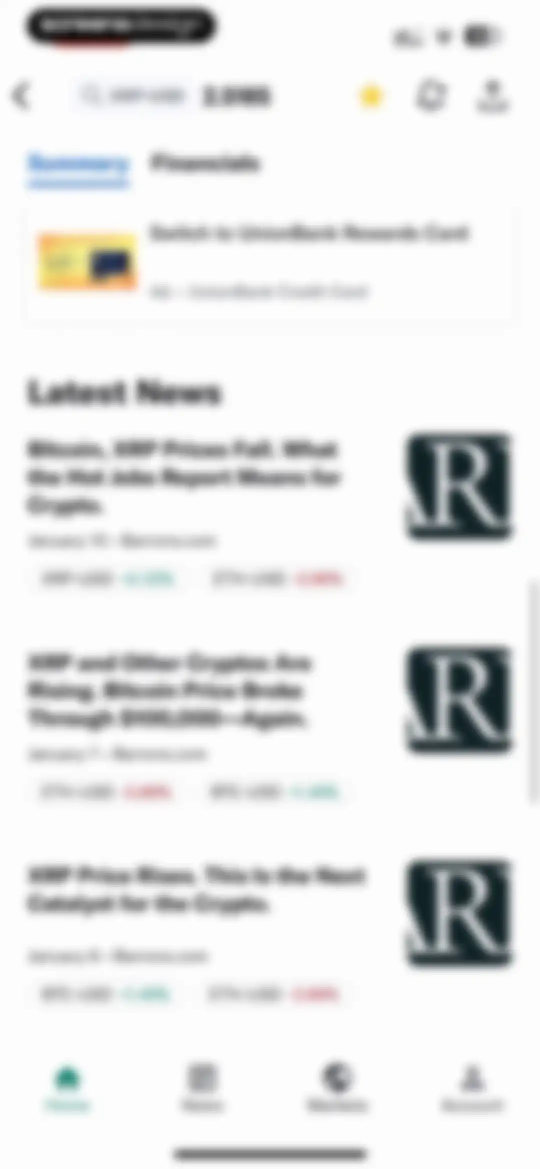 Yahoo Finance: Stocks, Markets screen 66