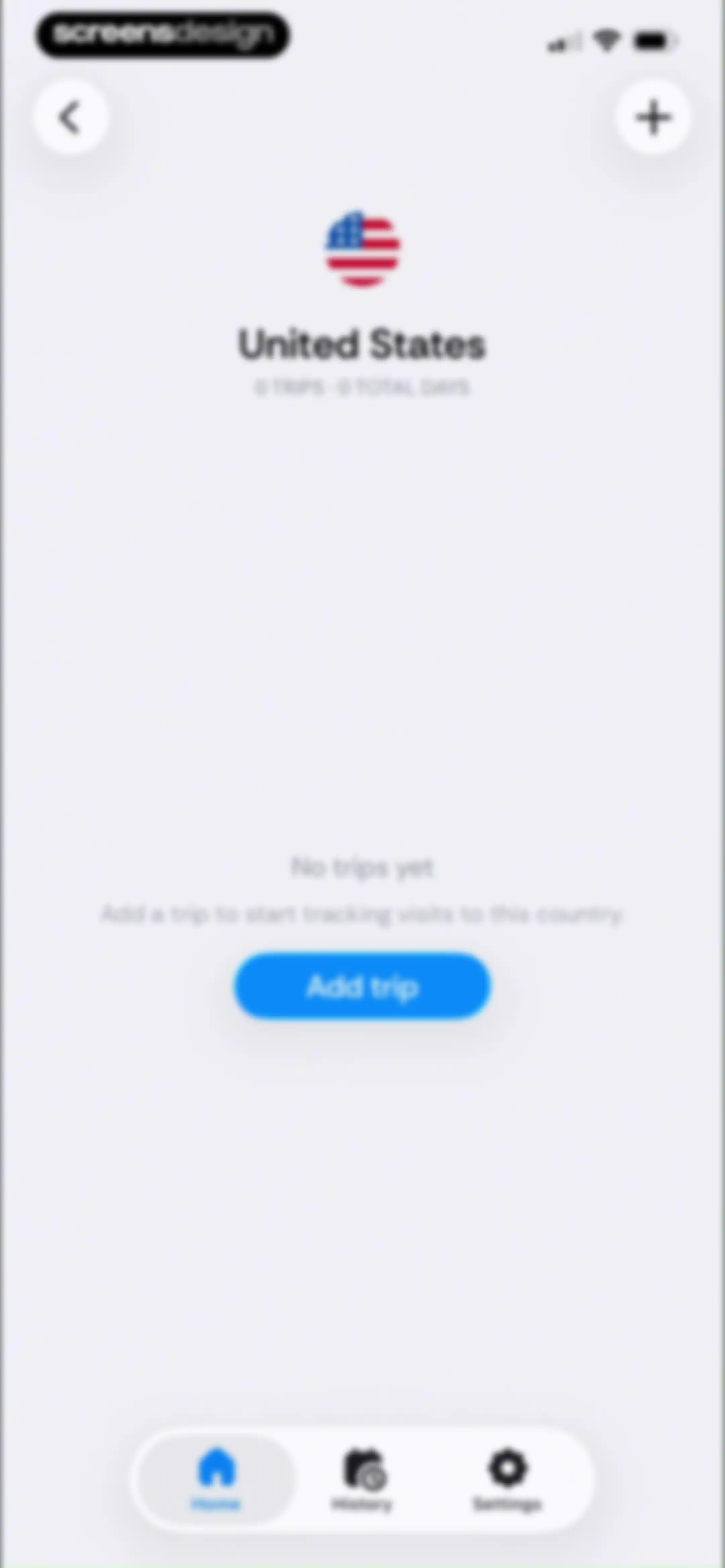 Country Days Tracker: Bounded screen 28