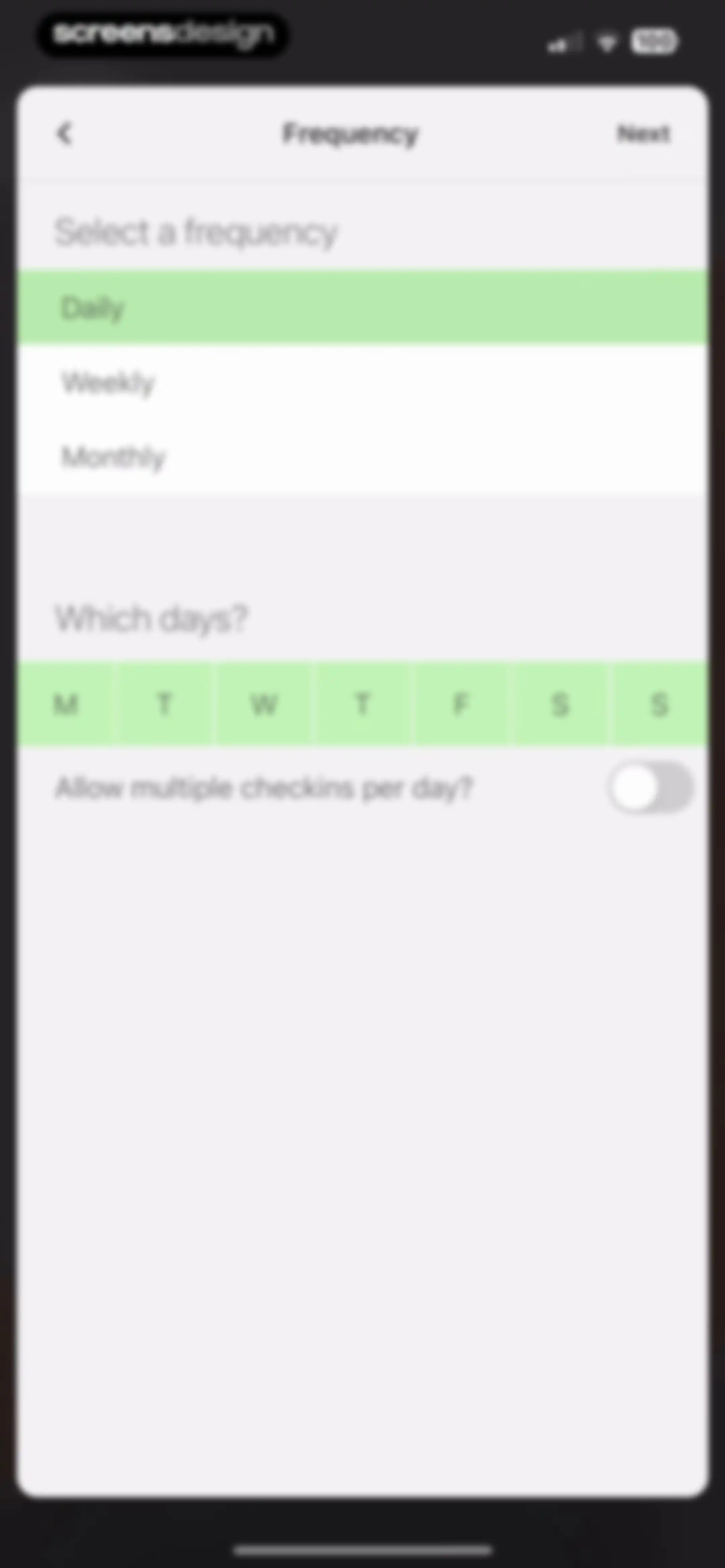 Today Habit tracker screen 5