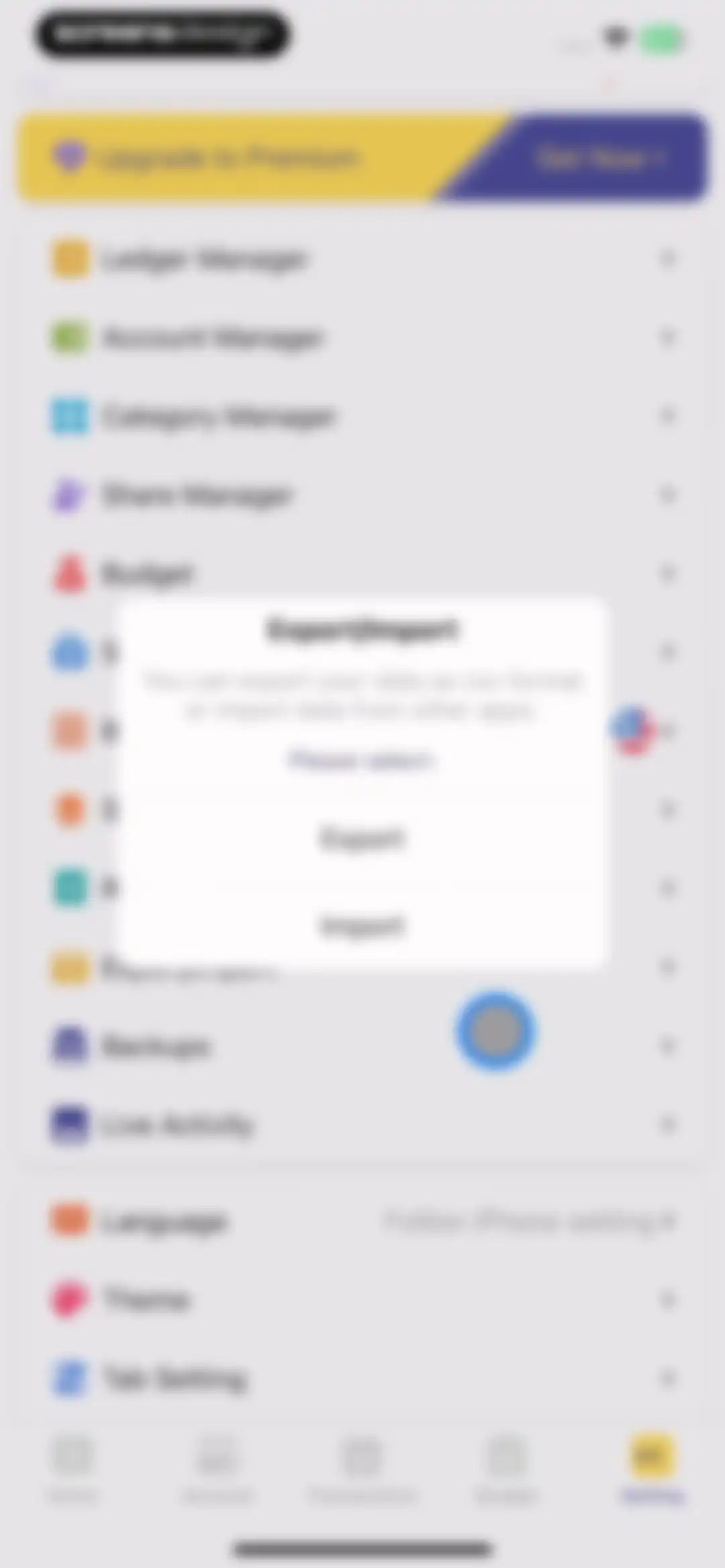Budget app - spending tracker screen 89