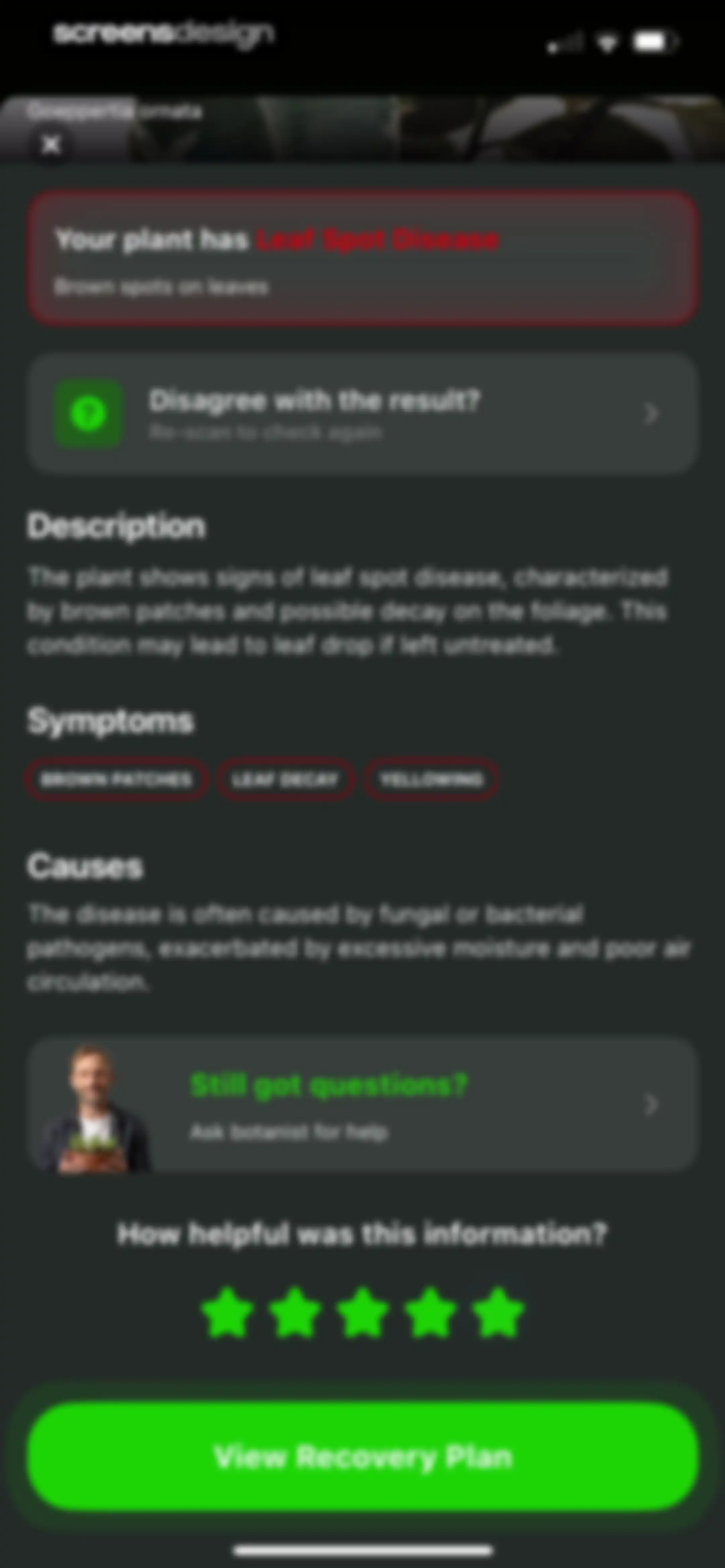 Plant Identifier & Care App screen 52