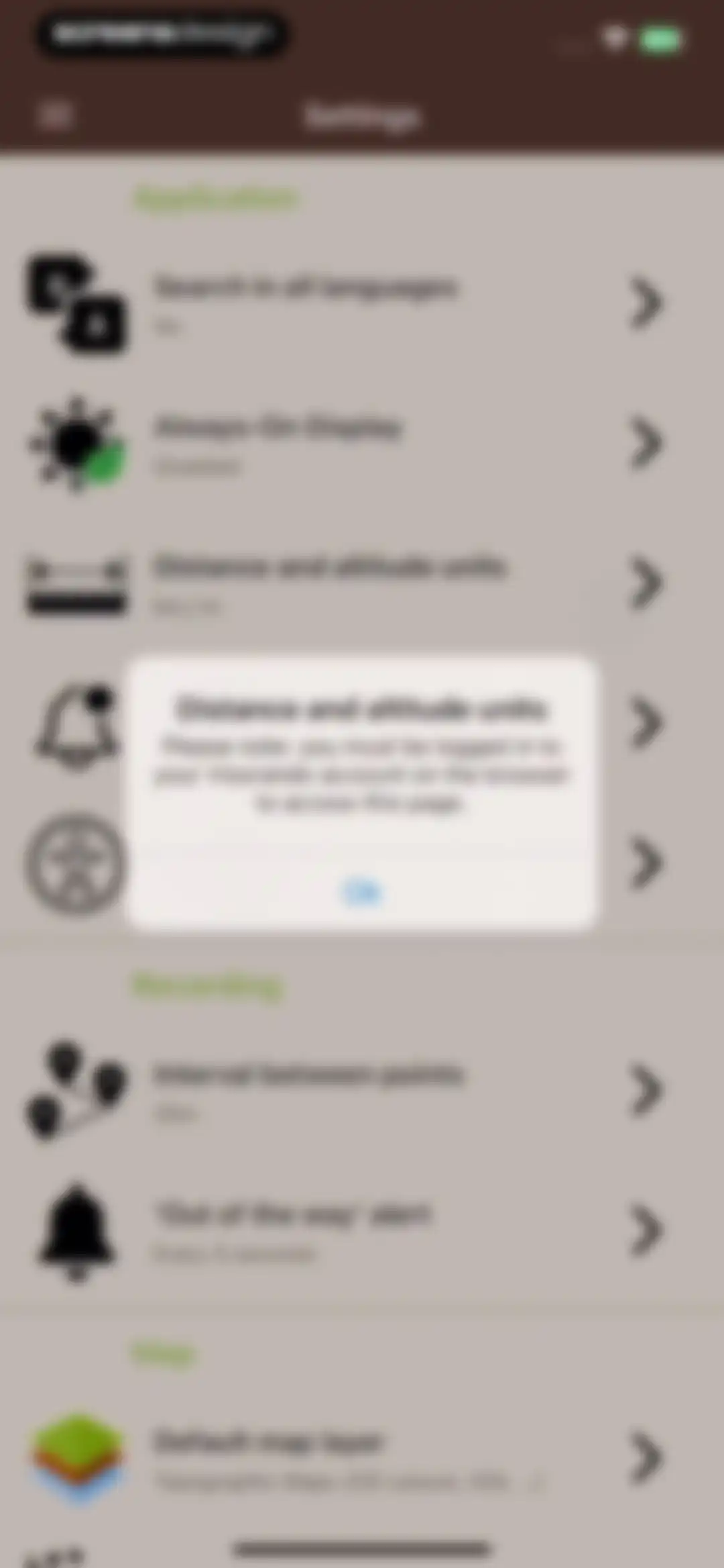 Visorando Walking Routes screen 72