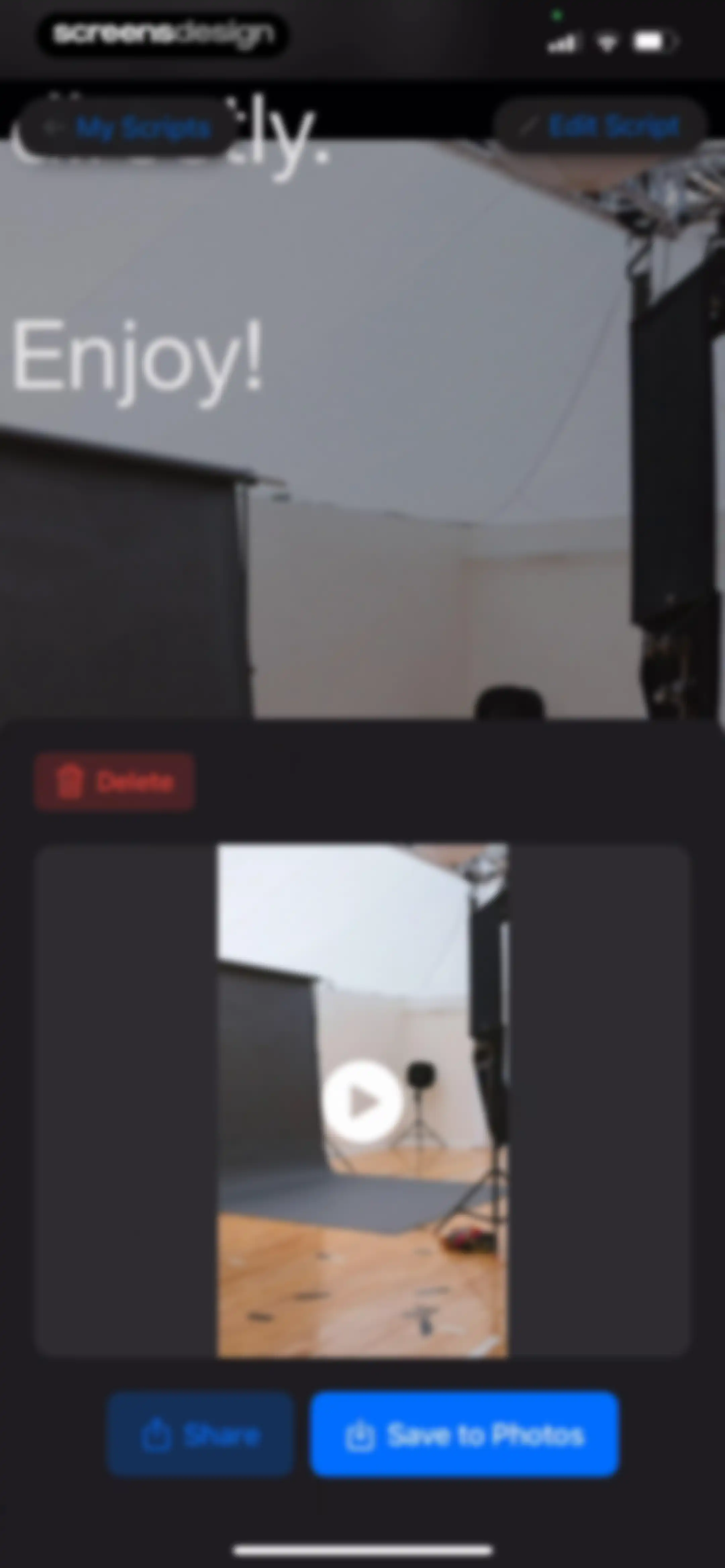 Teleprompter screen 44