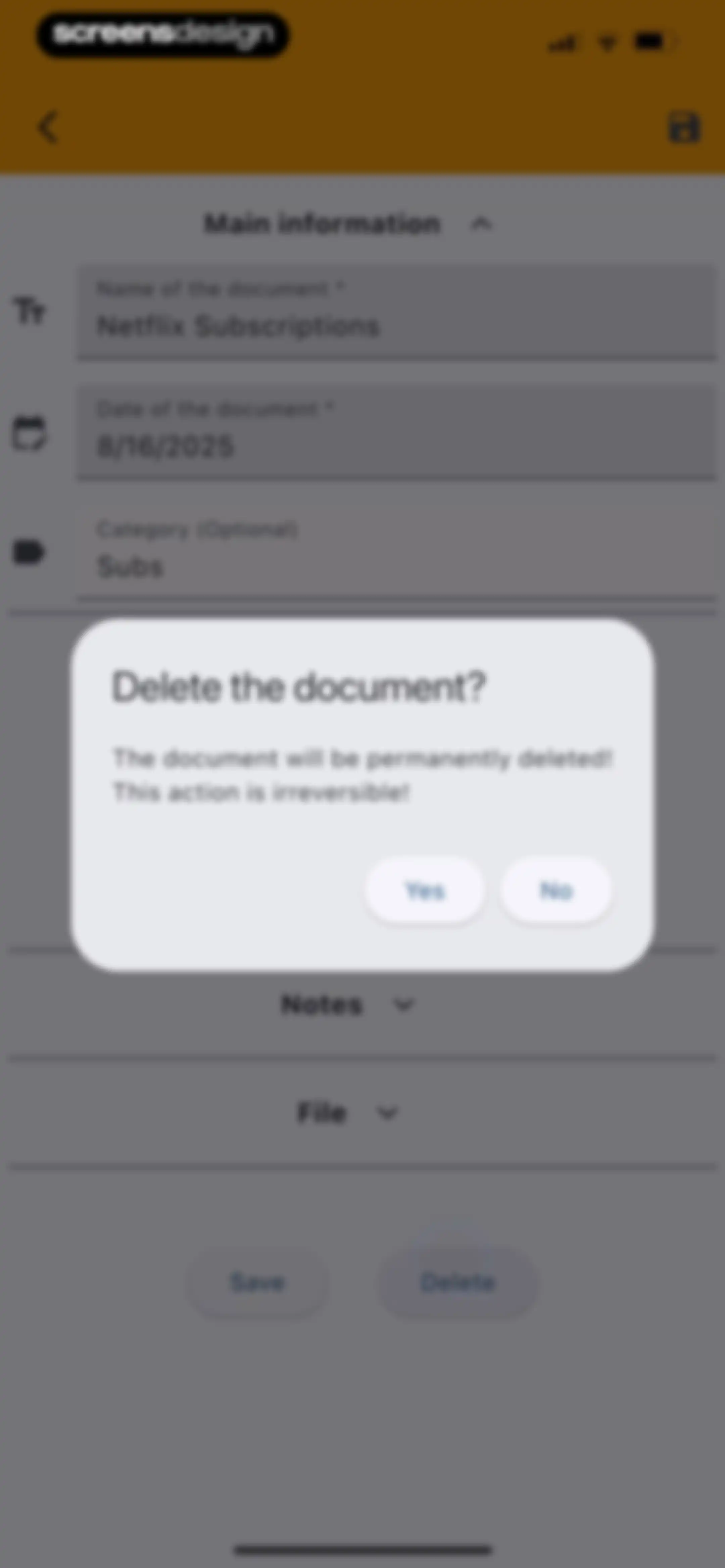 ExpiNotif: Expiration dates screen 29