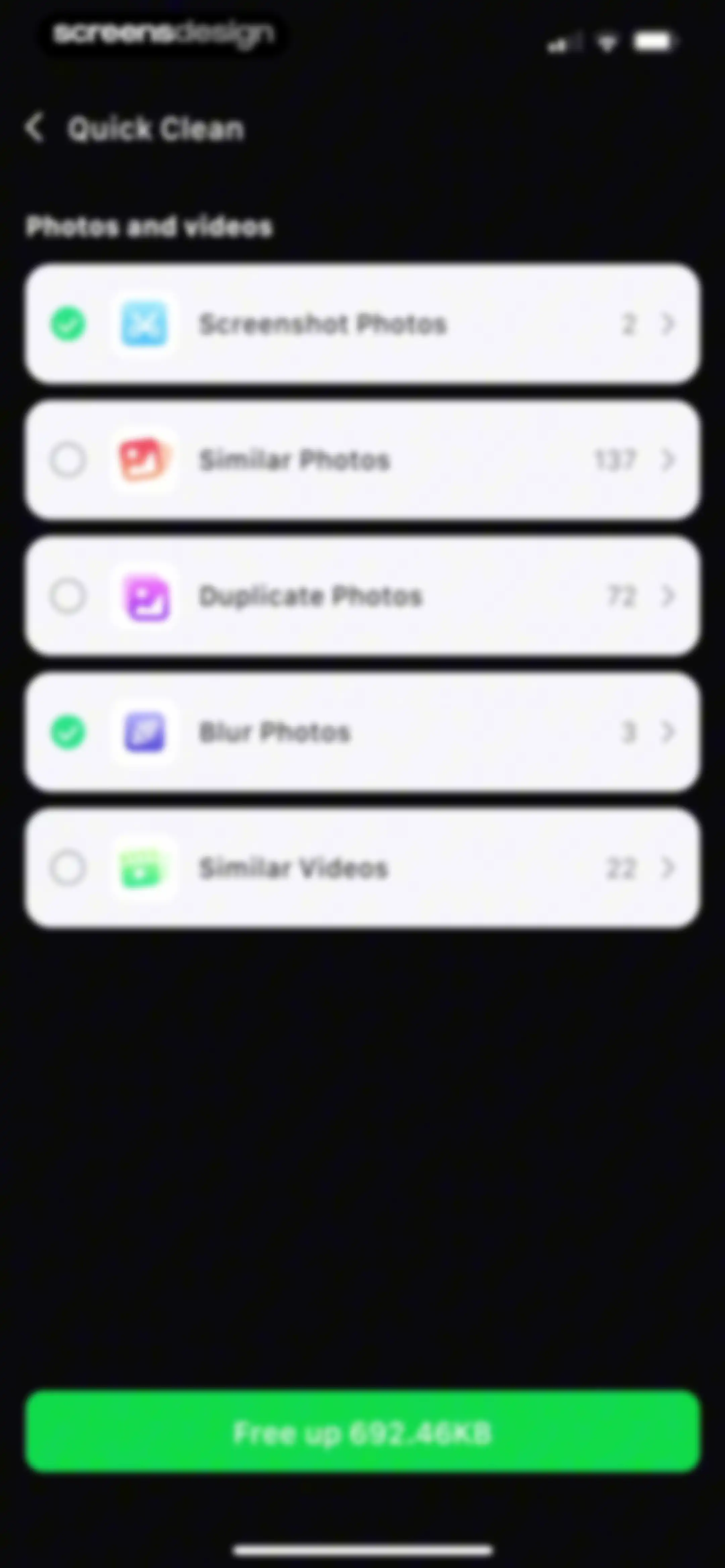 Device Care: Storage & Battery screen 12