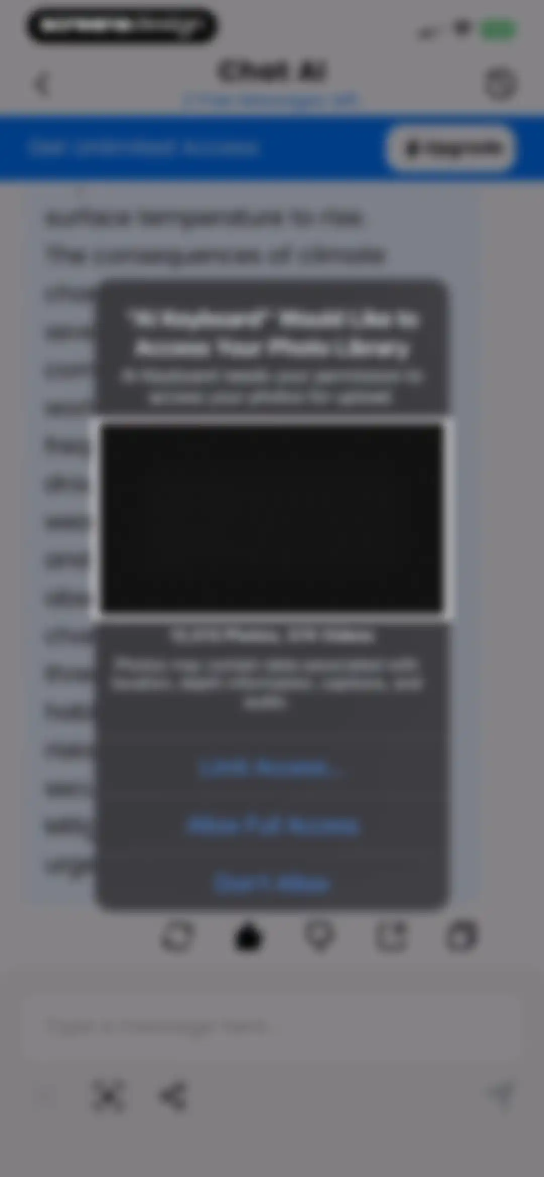 AI Keyboard: Chatbot, Grammar screen 22