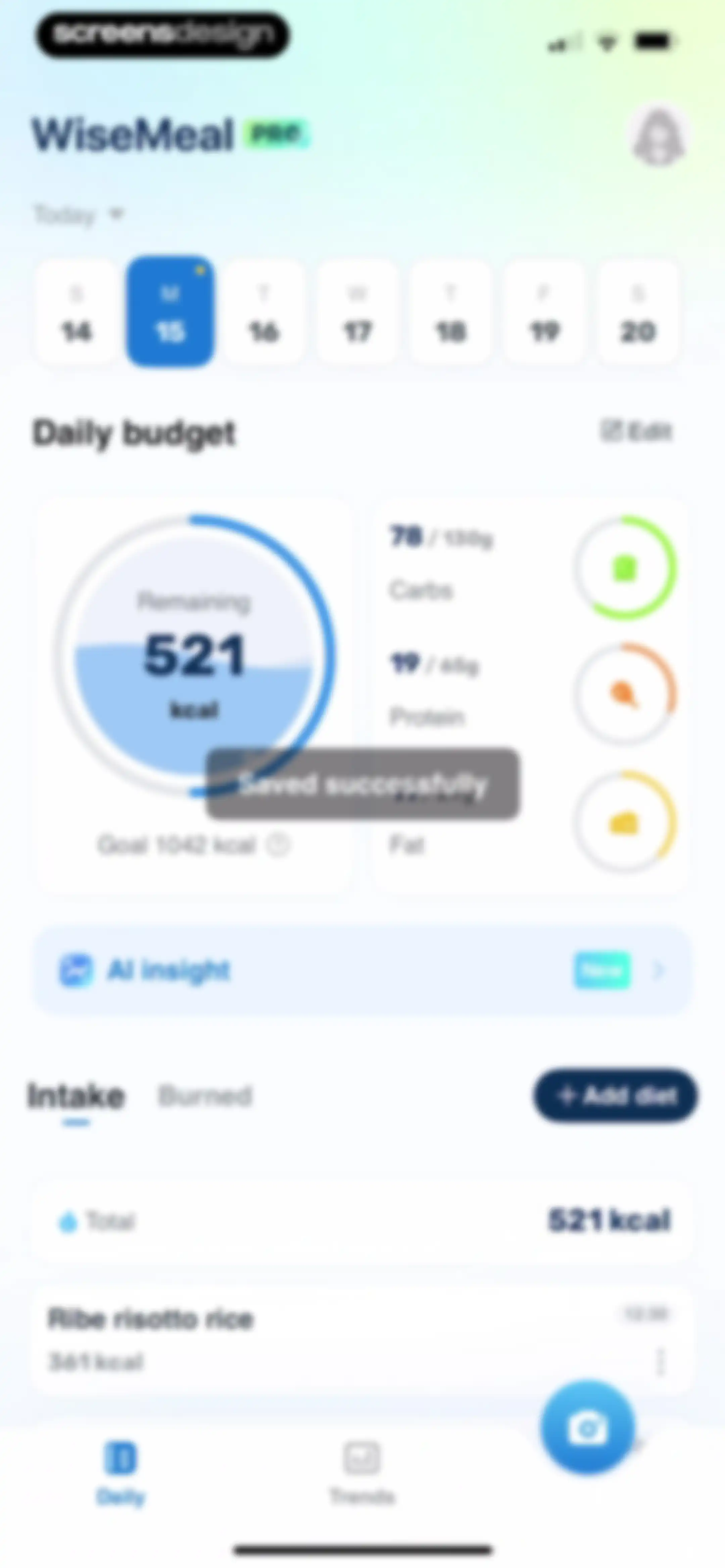 WiseMeal: Al Calorie Tracker screen 59