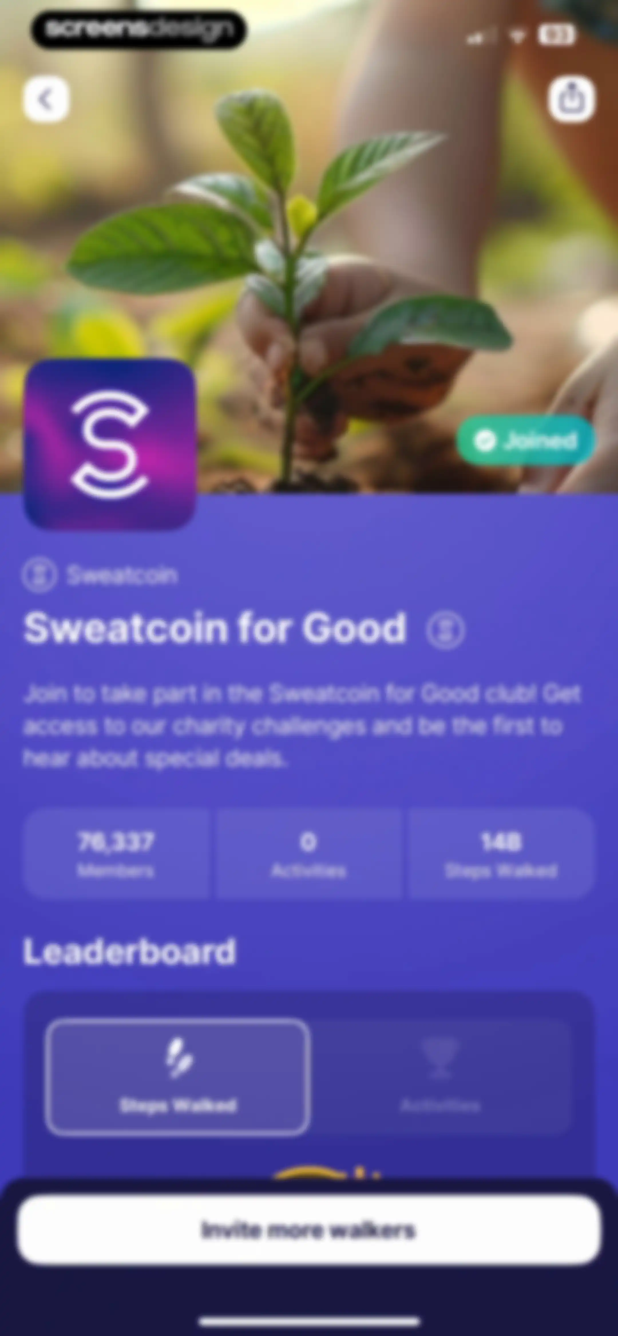 Sweatcoin Walking Step Counter screen 129