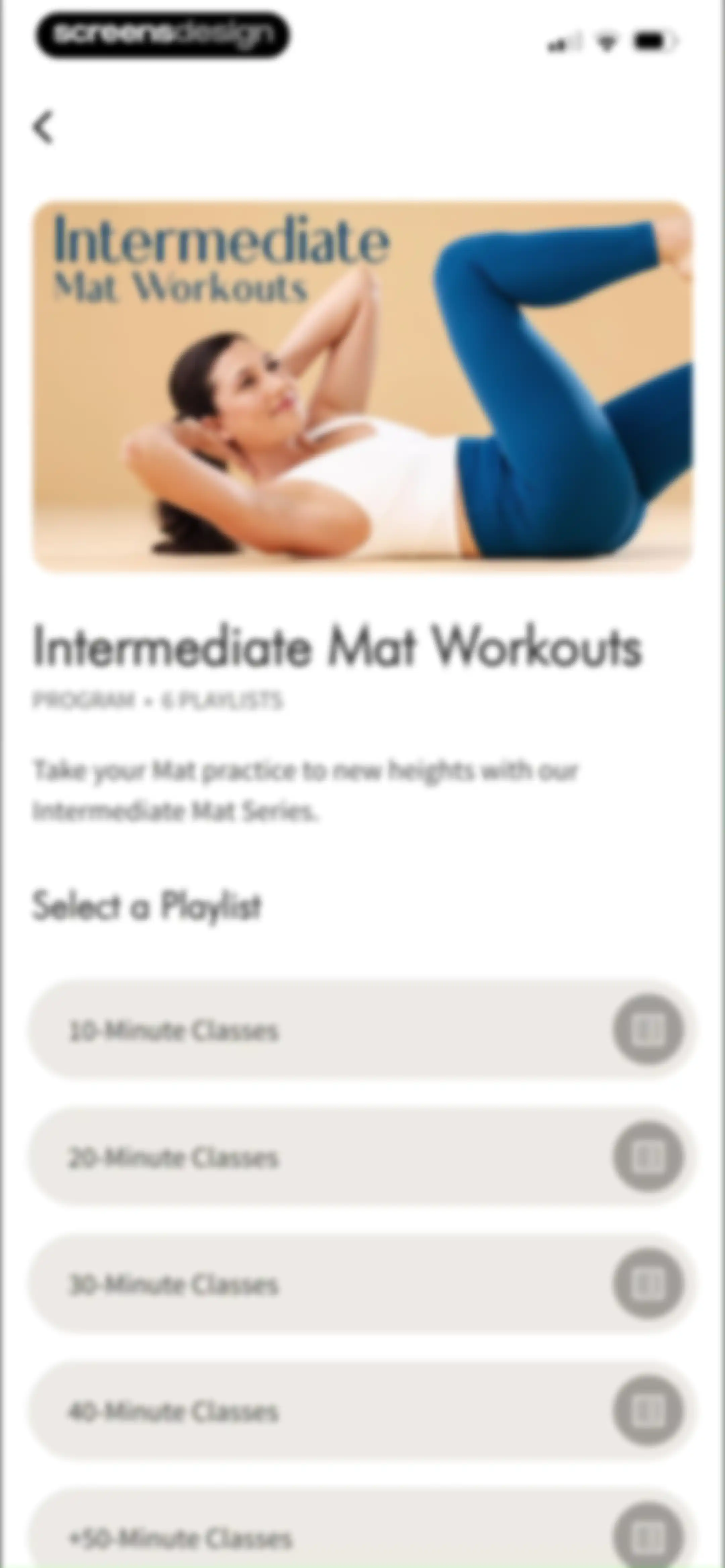 Pilates Anytime | Workouts screen 32