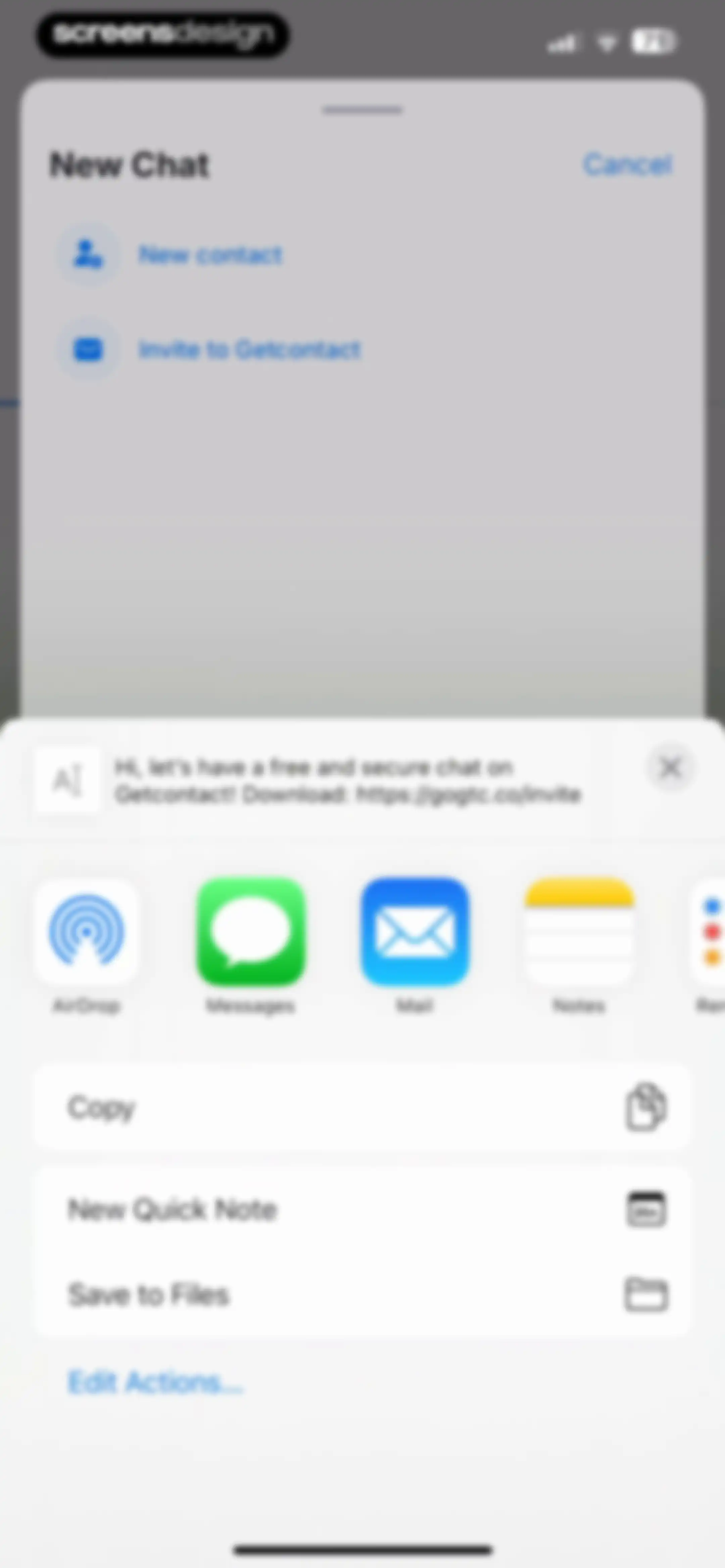 Getcontact screen 70