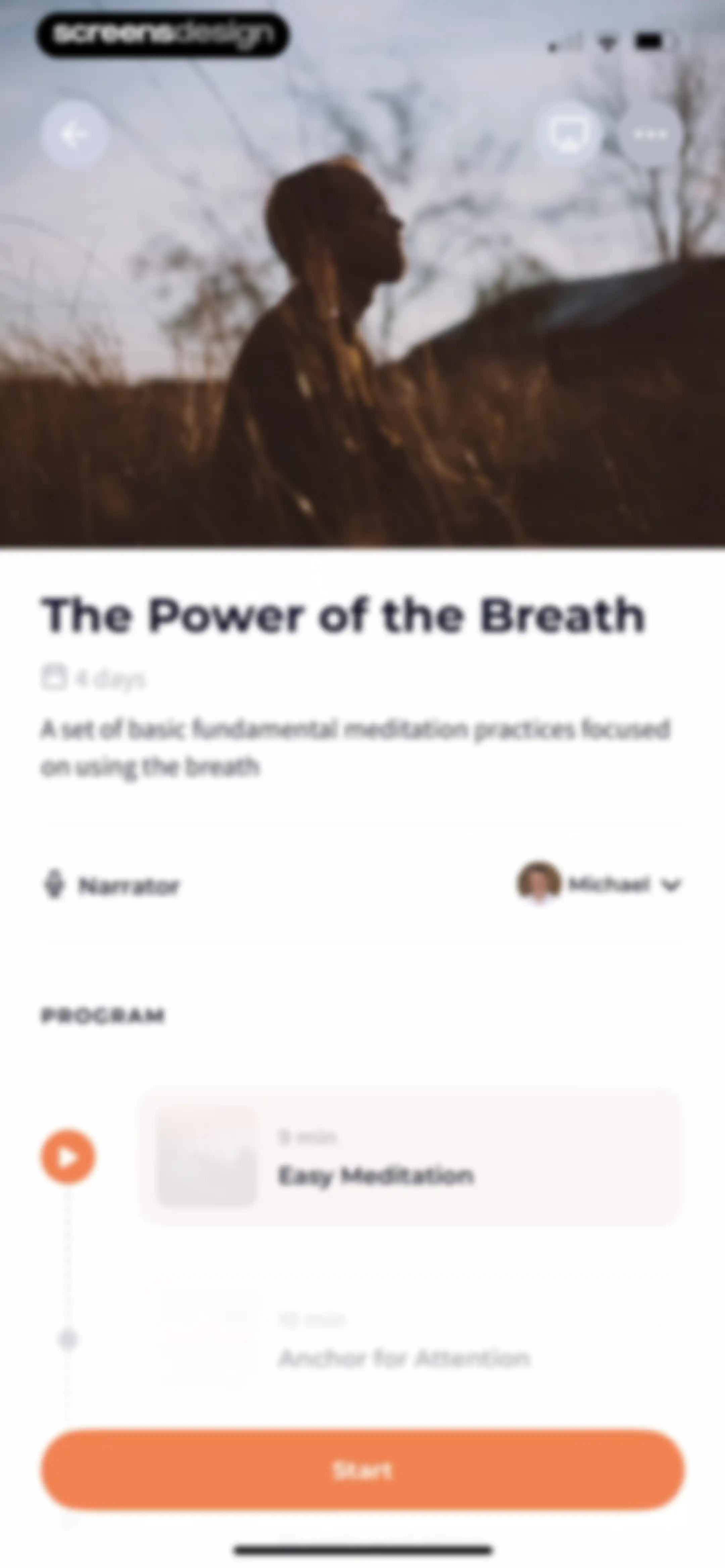 Meditation Moments - Guided screen 95
