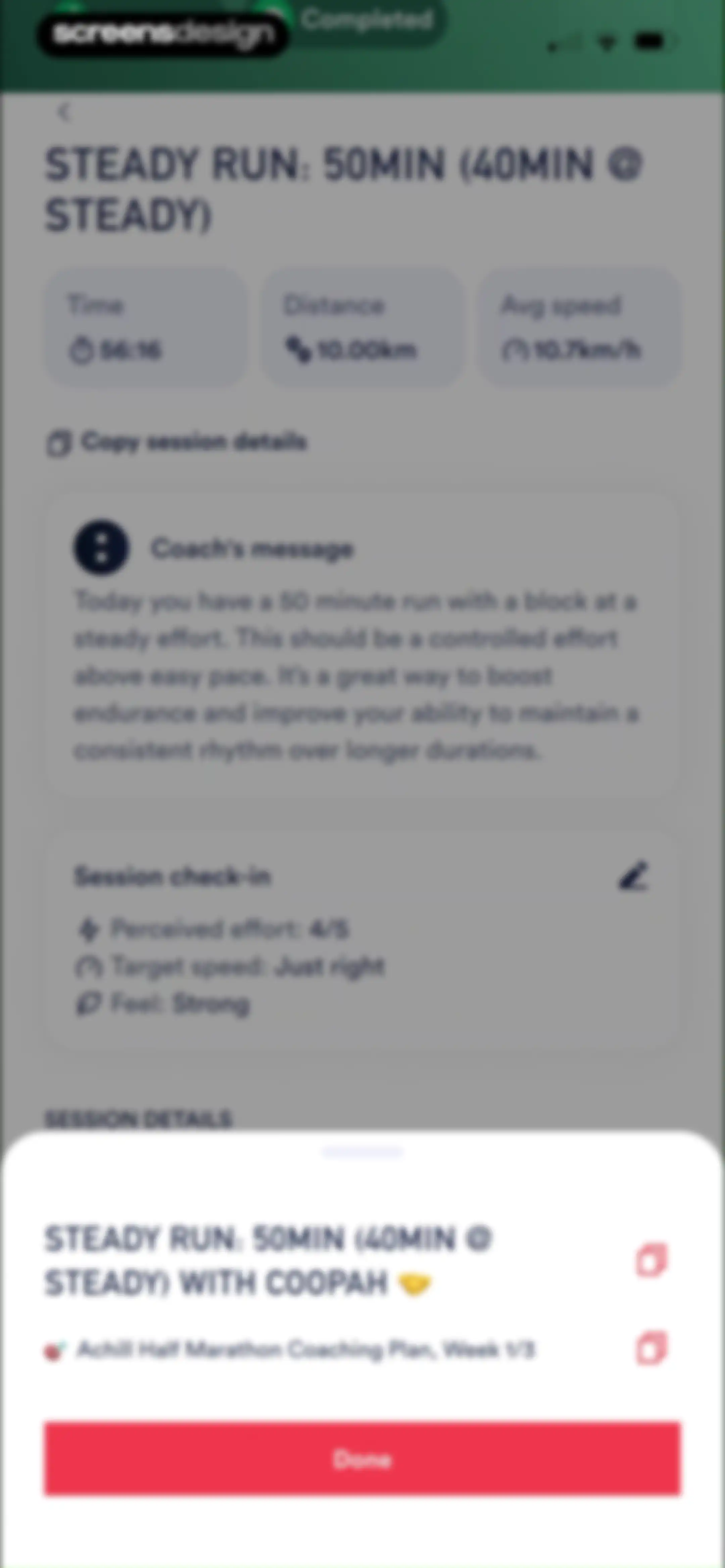 Coopah: The Run Coaching App screen 113