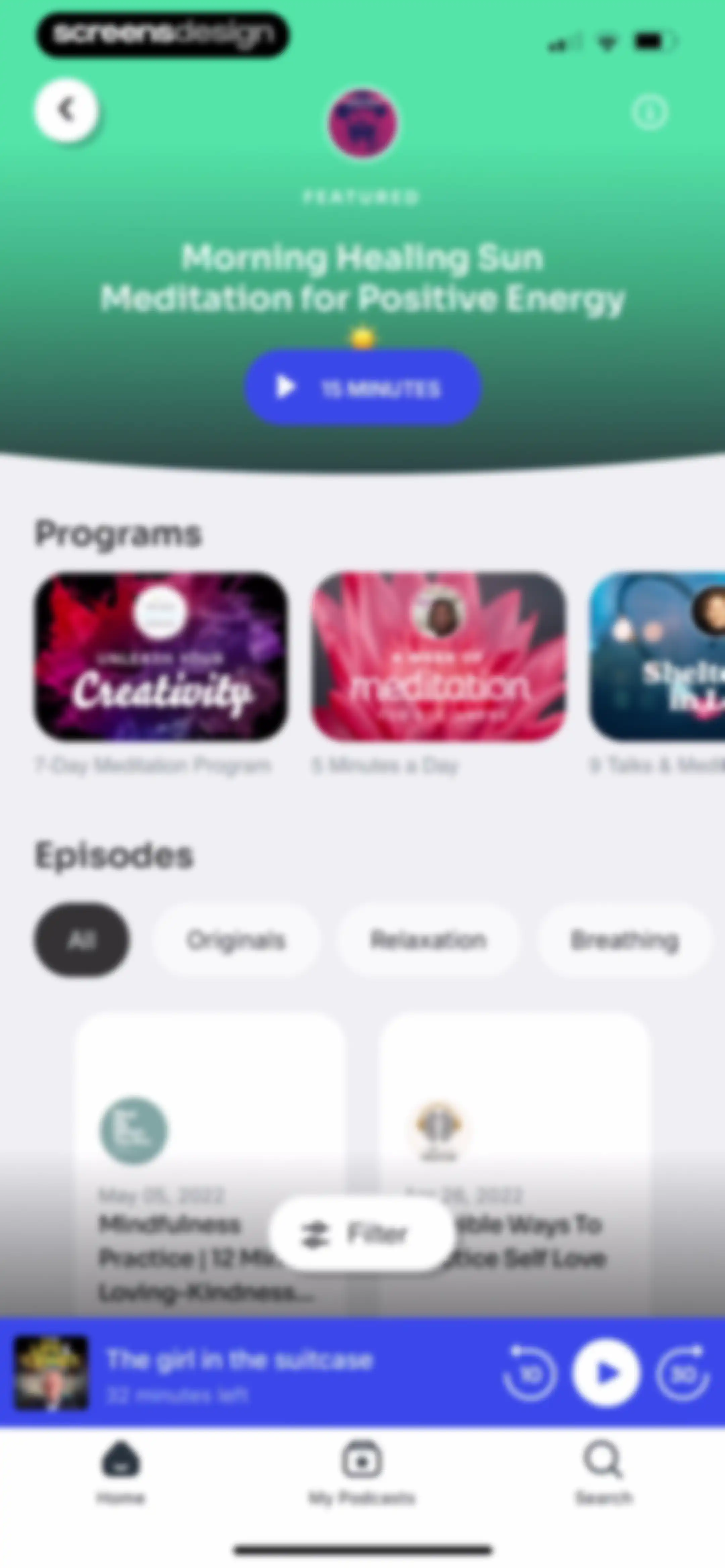 Podcast App screen 49