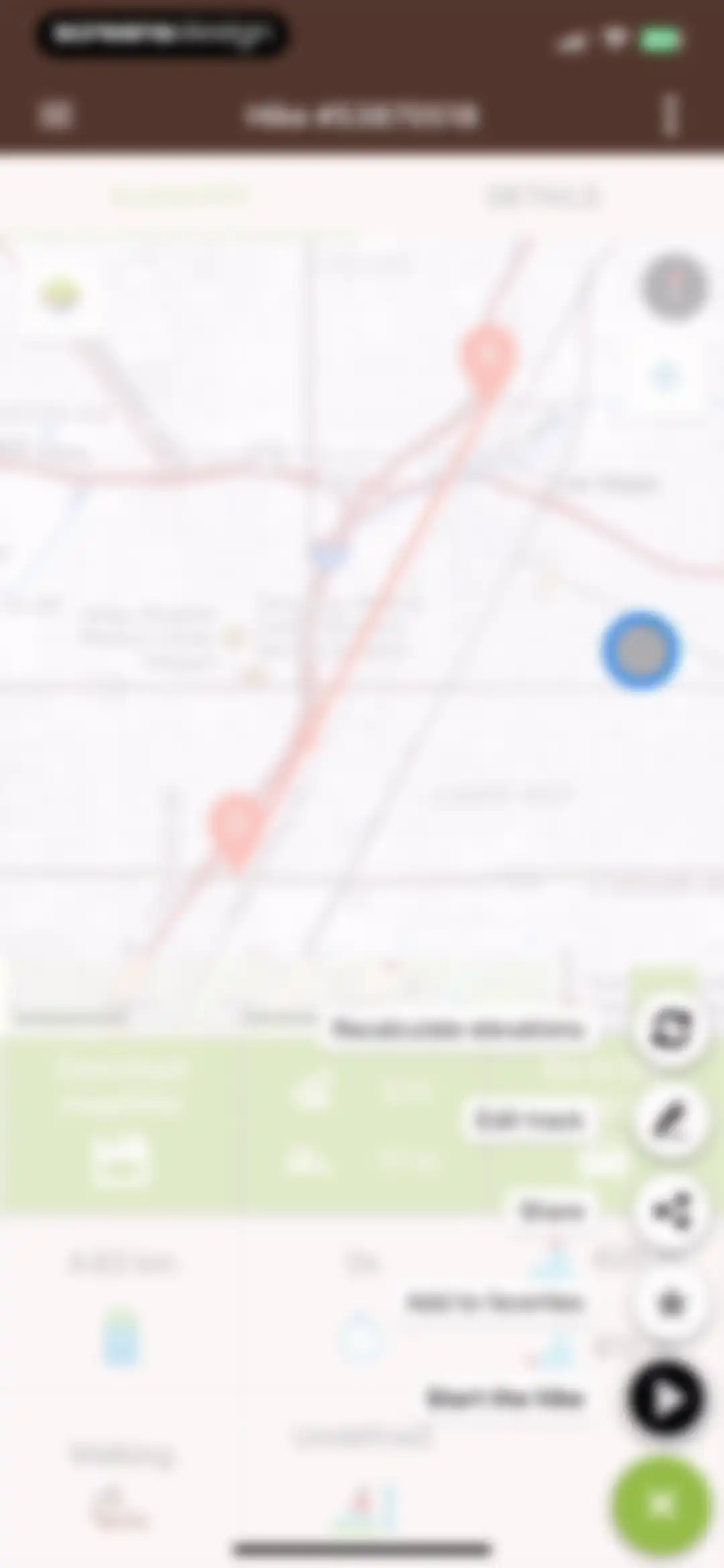 Visorando Walking Routes screen 53