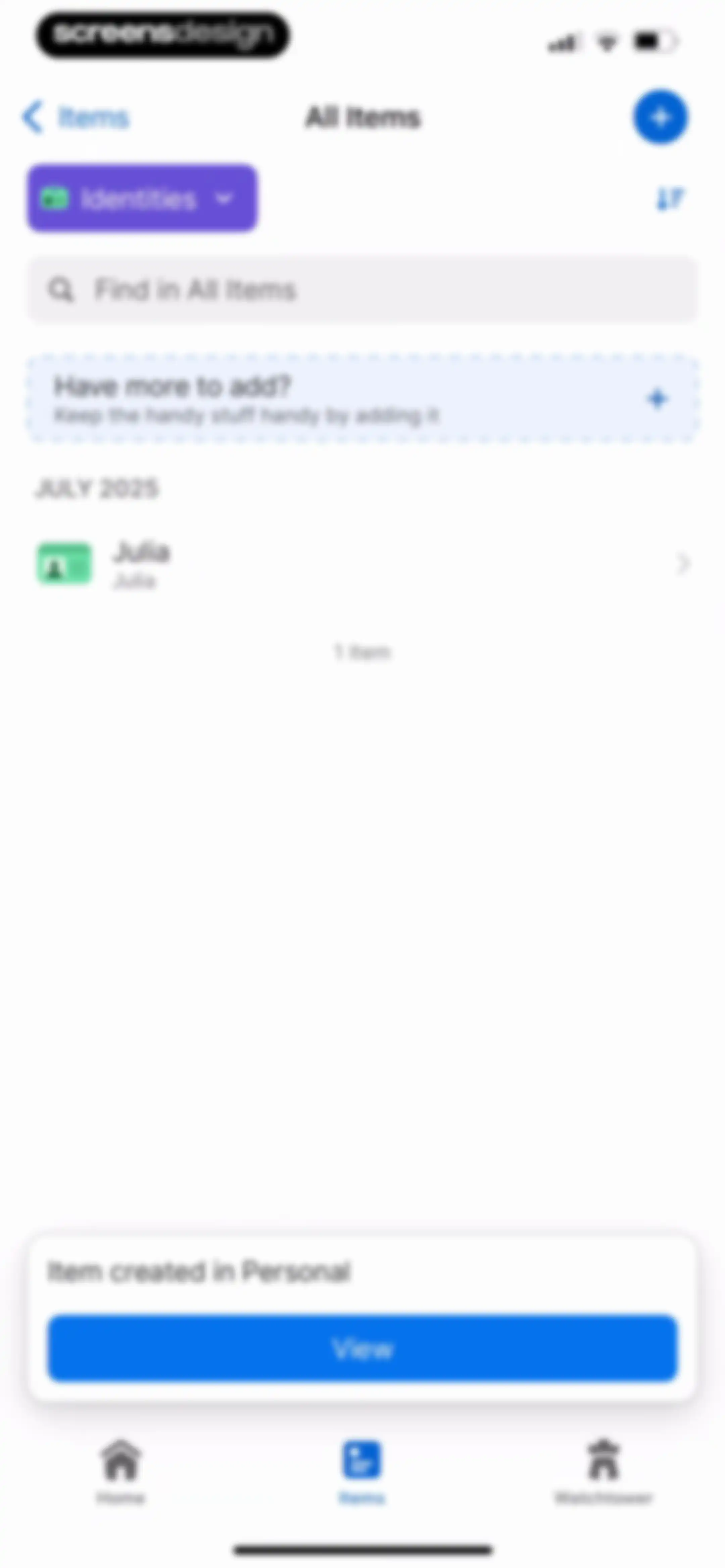 1Password: Password Manager screen 79