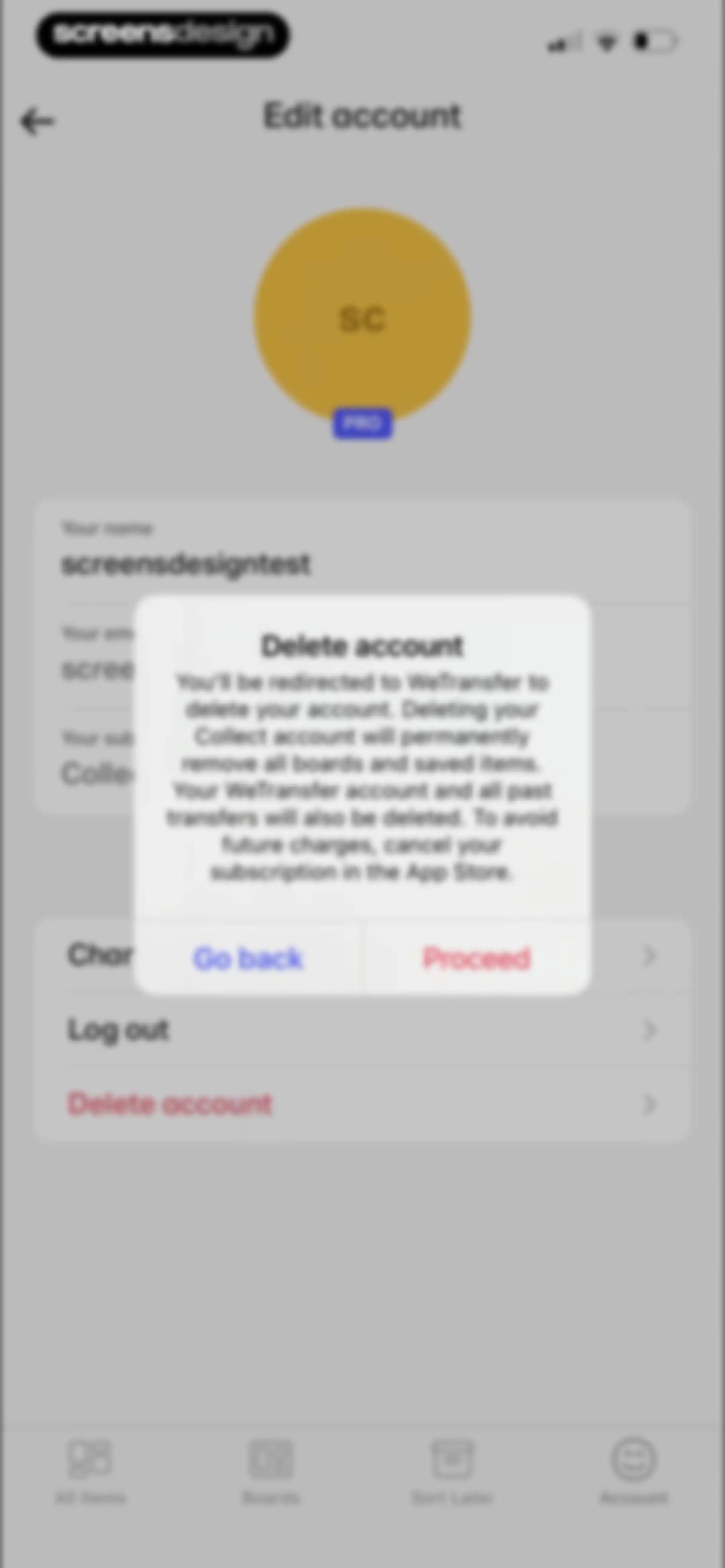 Collect by WeTransfer screen 58
