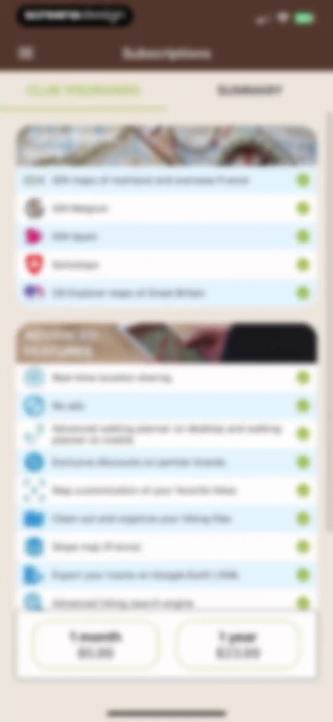 Visorando Walking Routes screen 67