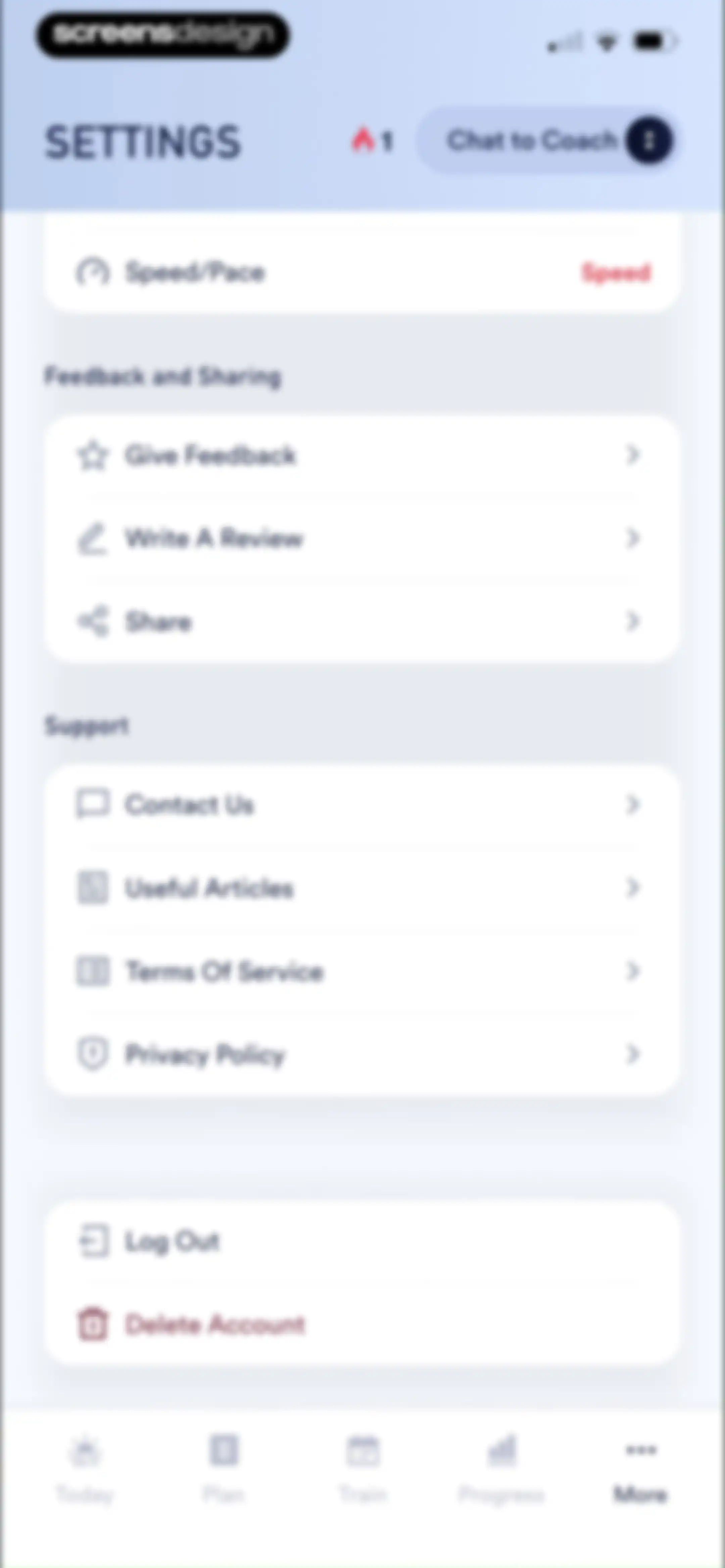 Coopah: The Run Coaching App screen 170