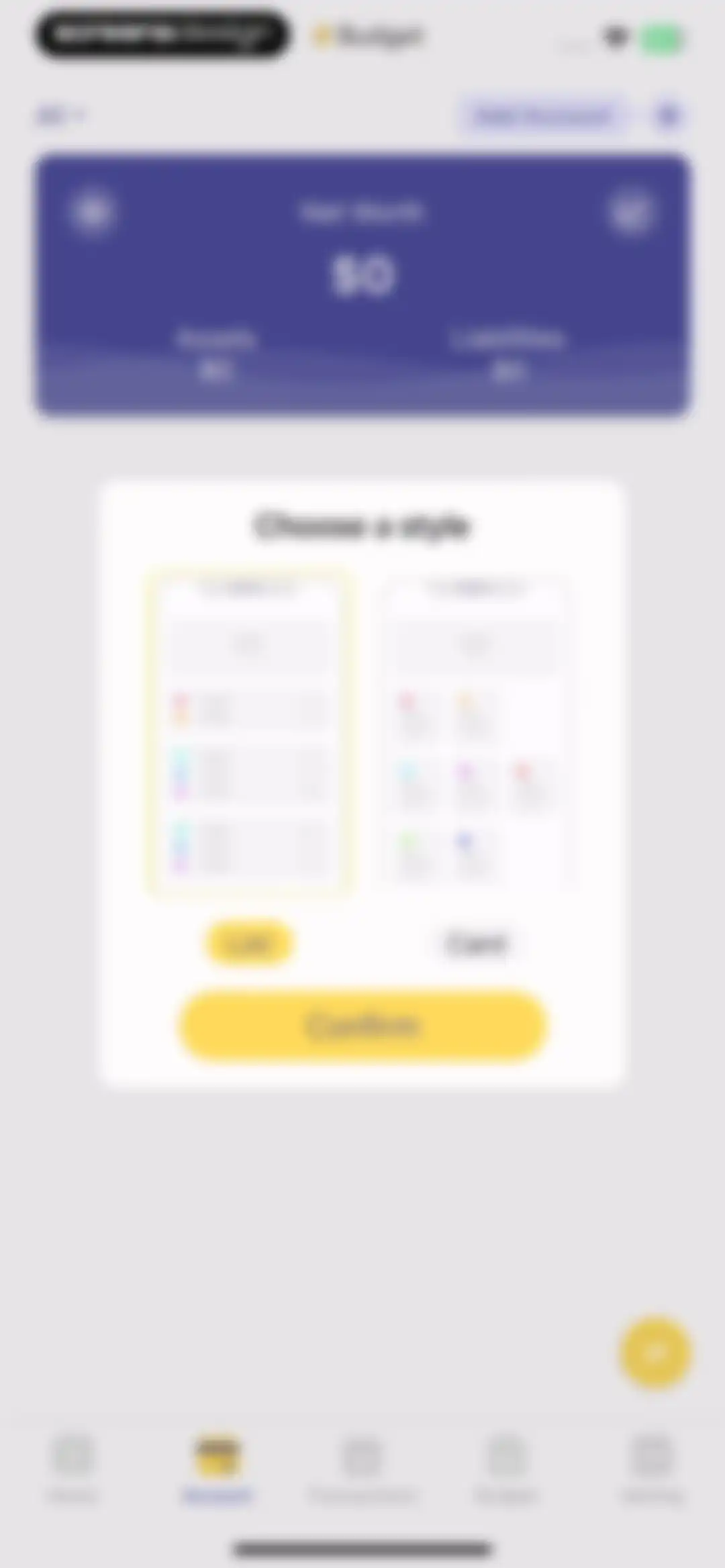 Budget app - spending tracker screen 47
