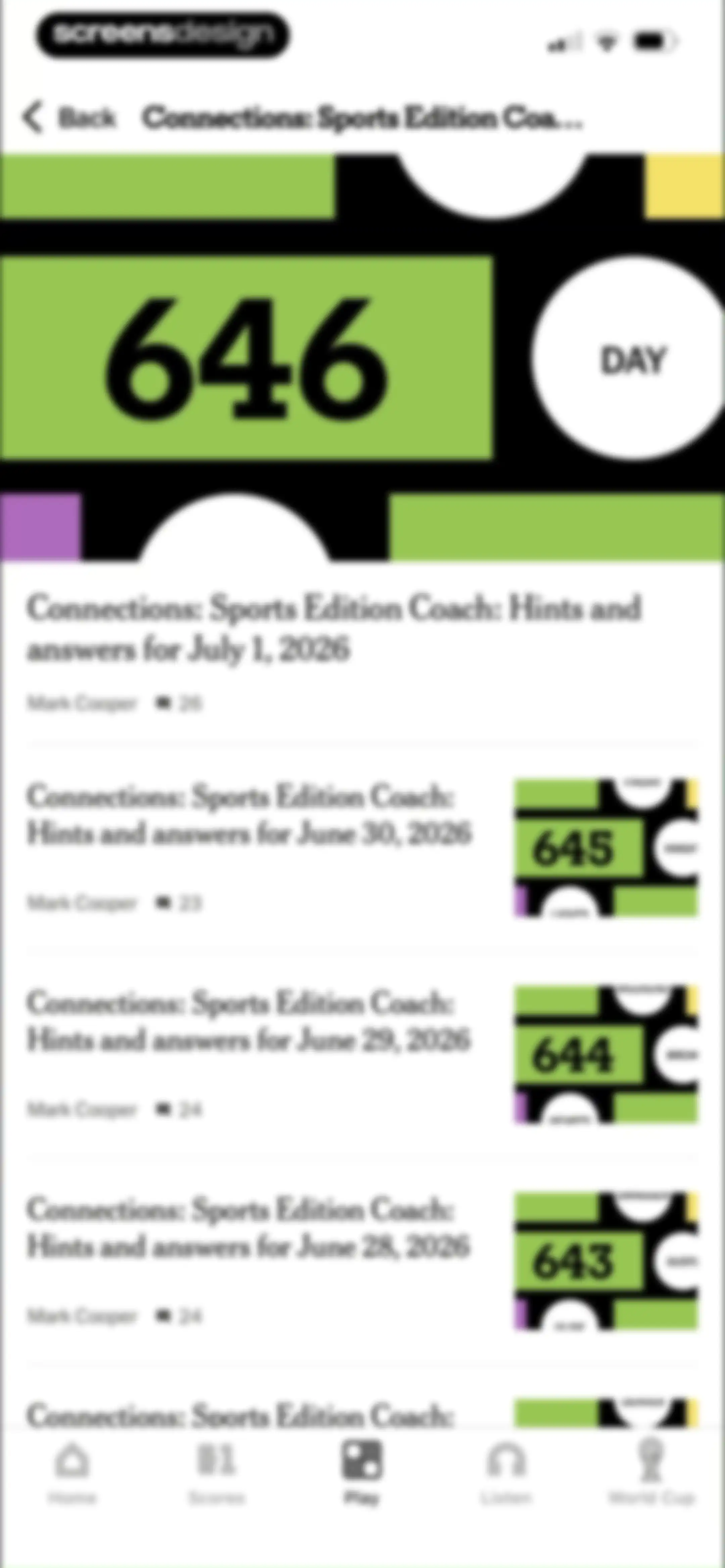 The Athletic: All Sports News screen 109