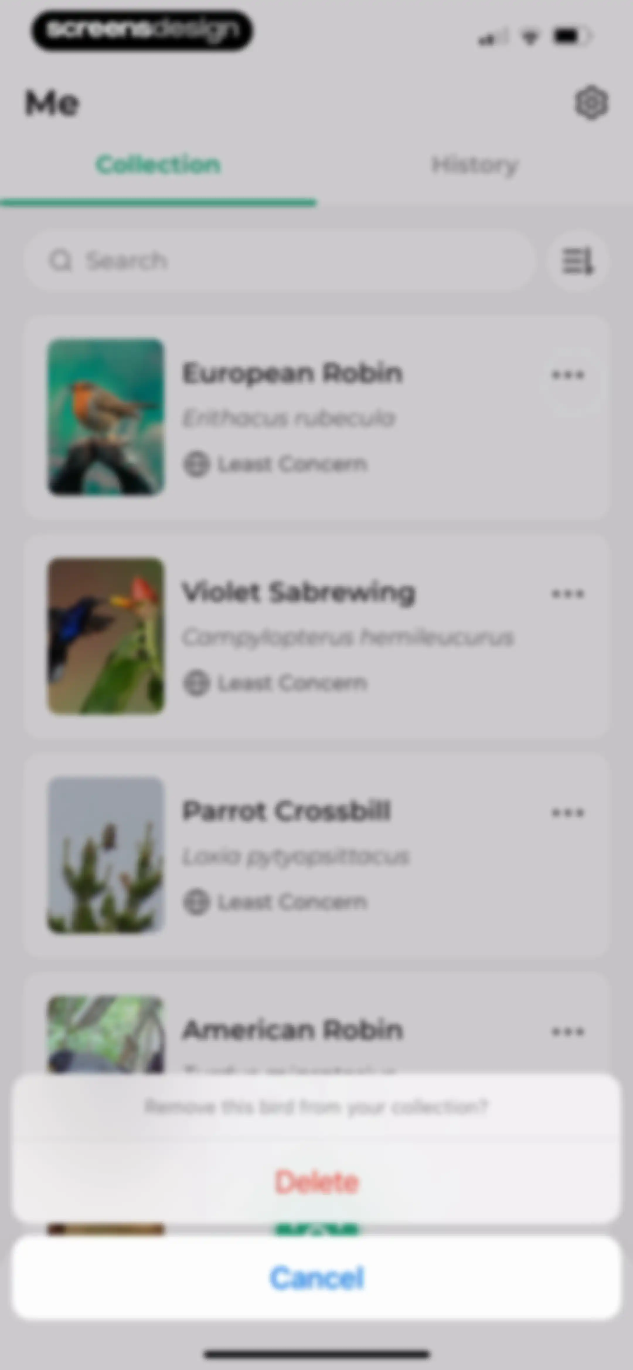 Bird Identifier: BirdScope screen 66