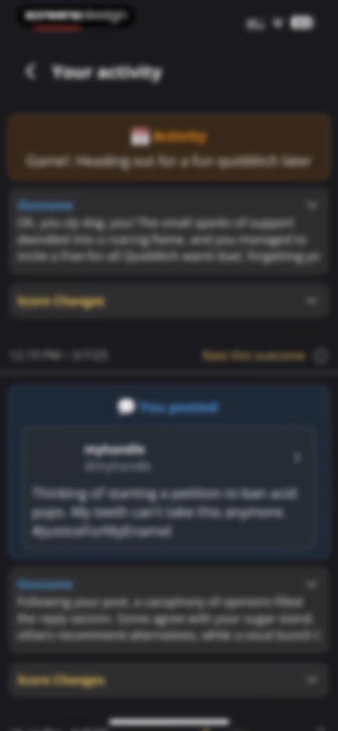 status - sims but social media screen 83
