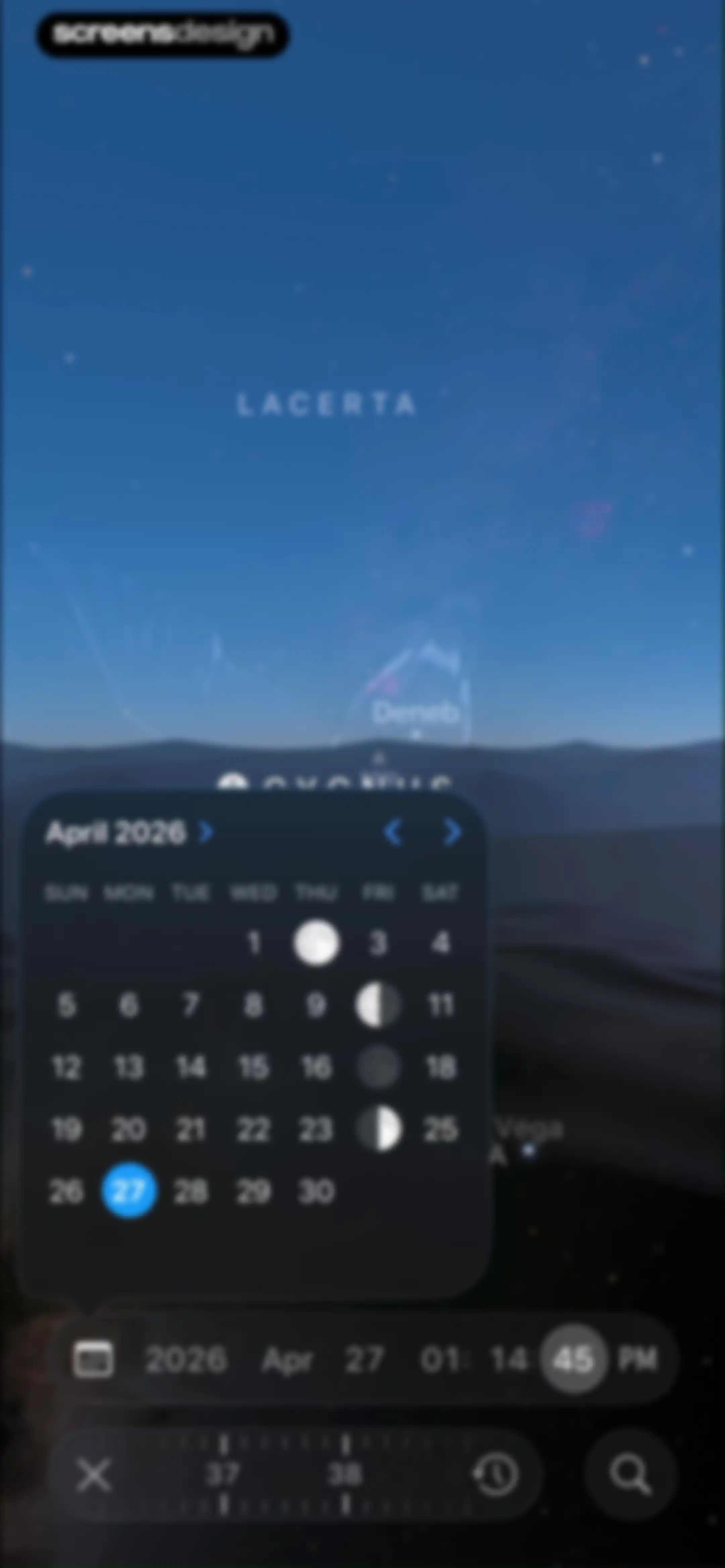 Sky Guide screen 47