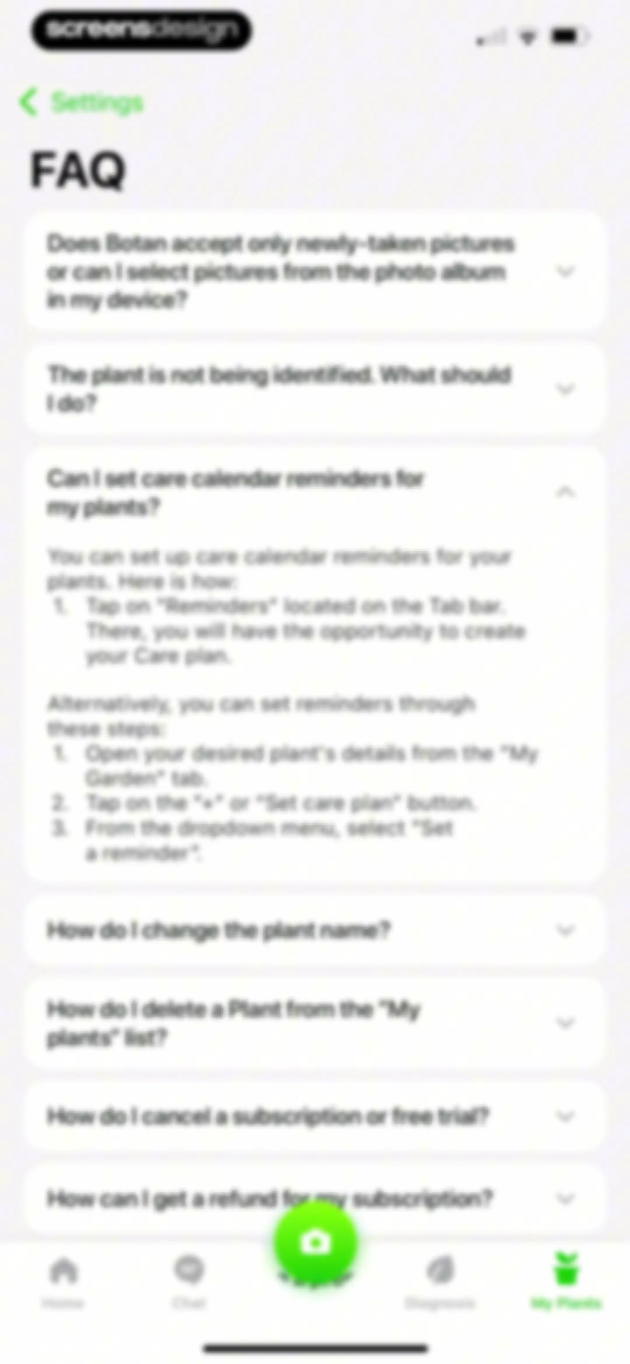 Plant Identifier & Care App screen 150