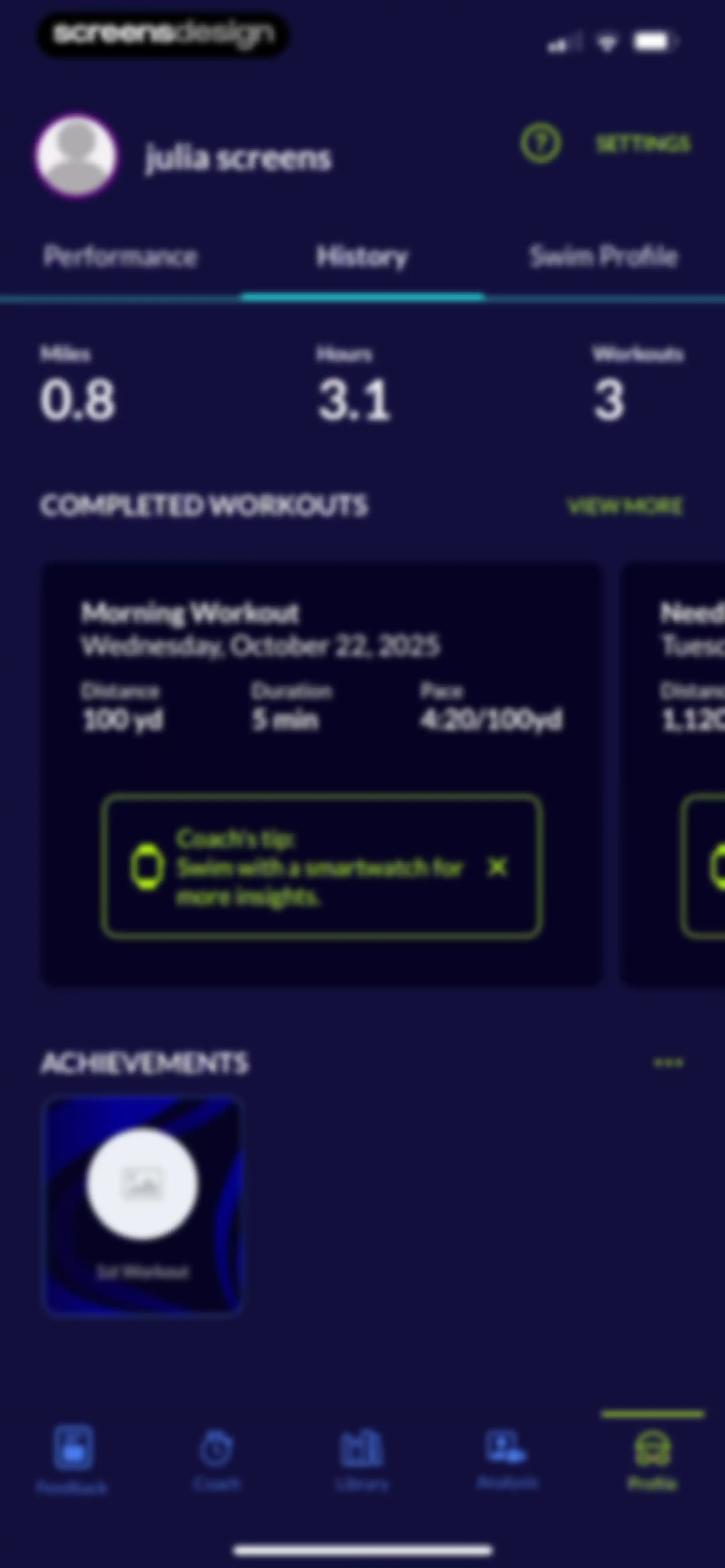 MySwimPro: #1 Swim Workout App screen 160