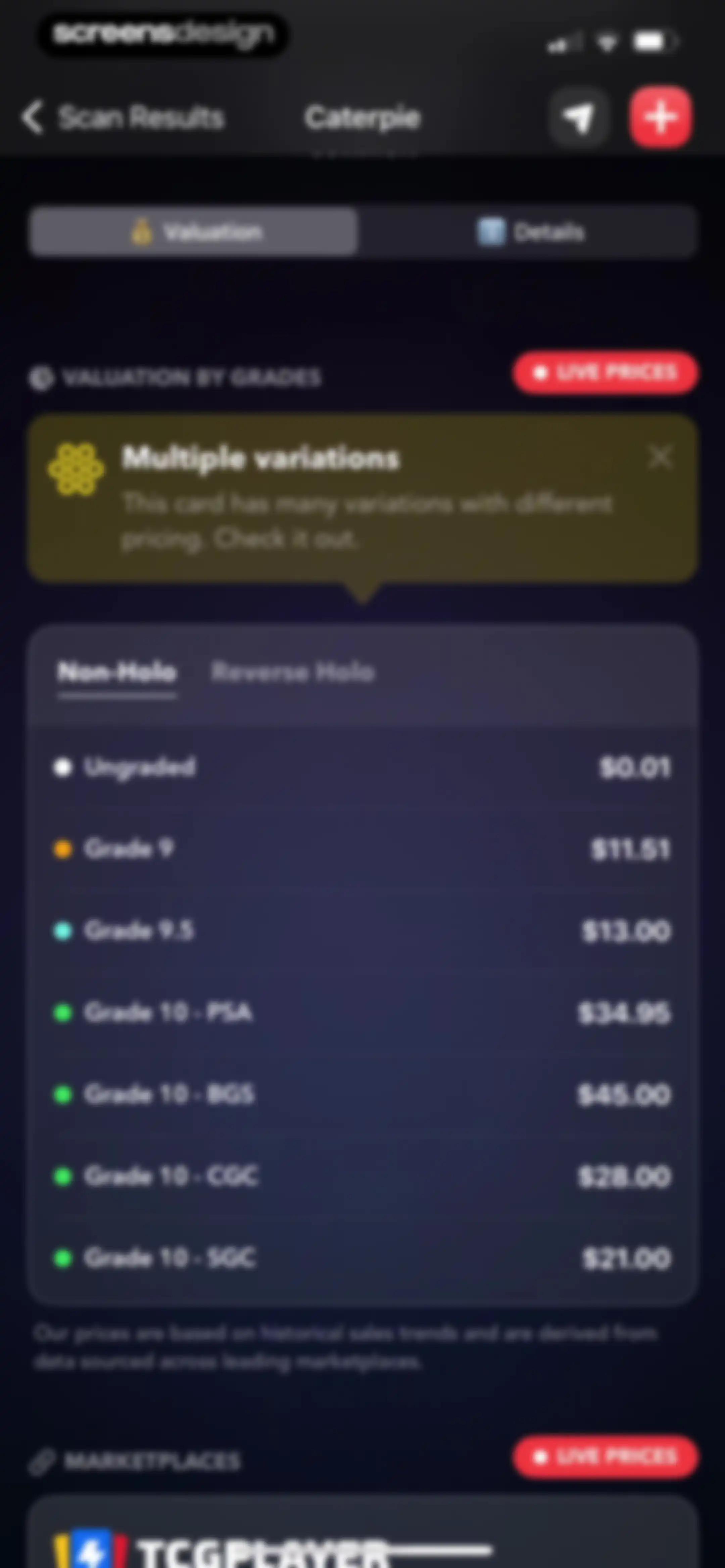 Snapdex: Card Value Scanner screen 21