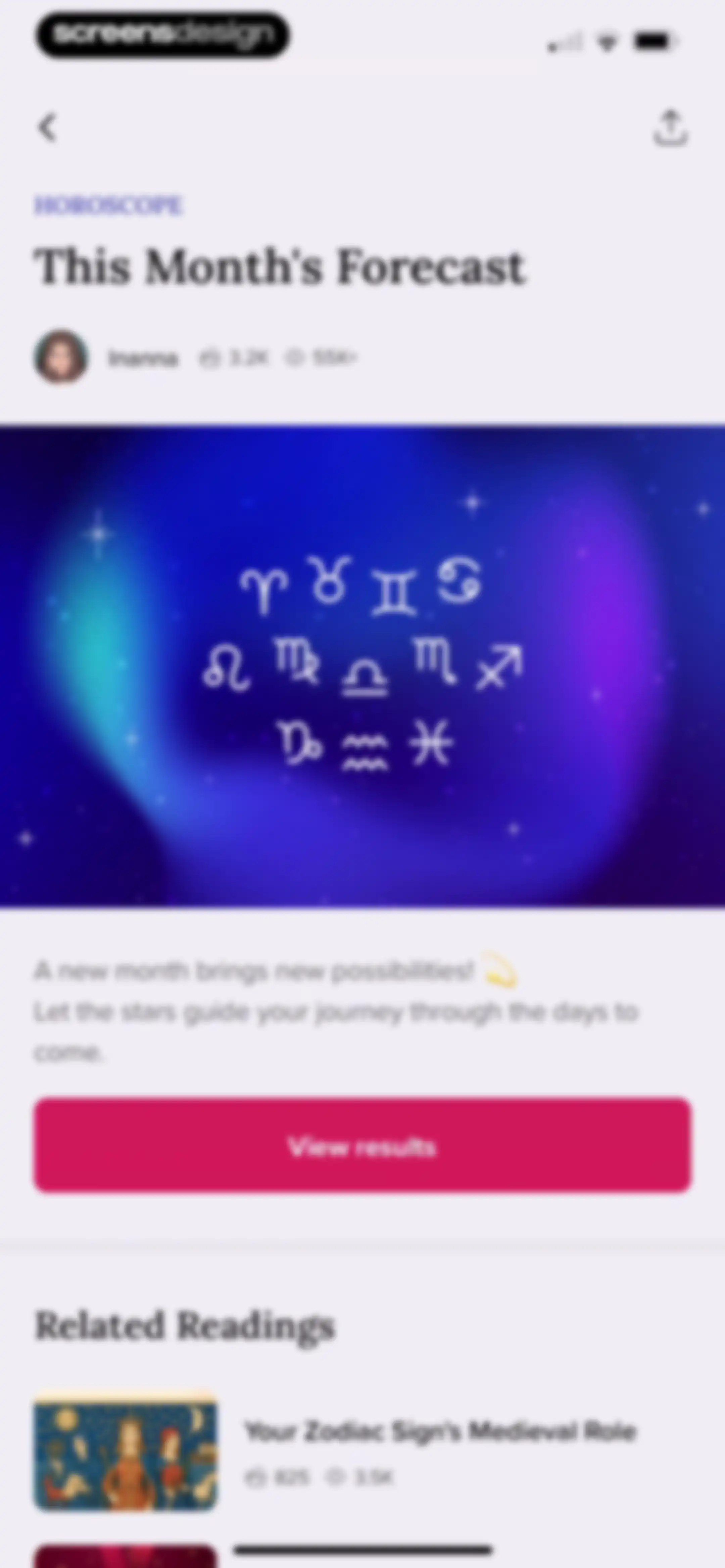 FORCETELLER: Daily Horoscope screen 64