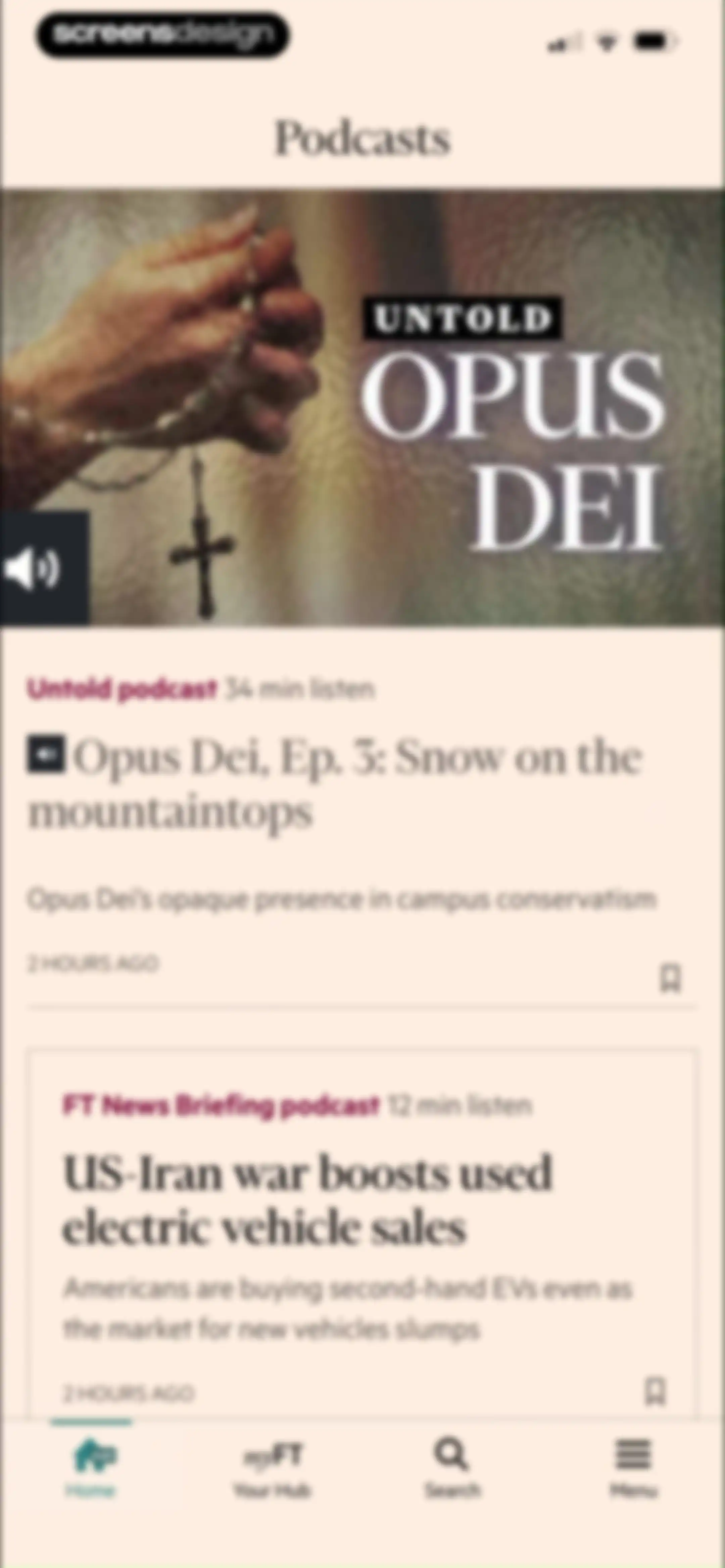 Financial Times: Business News screen 98