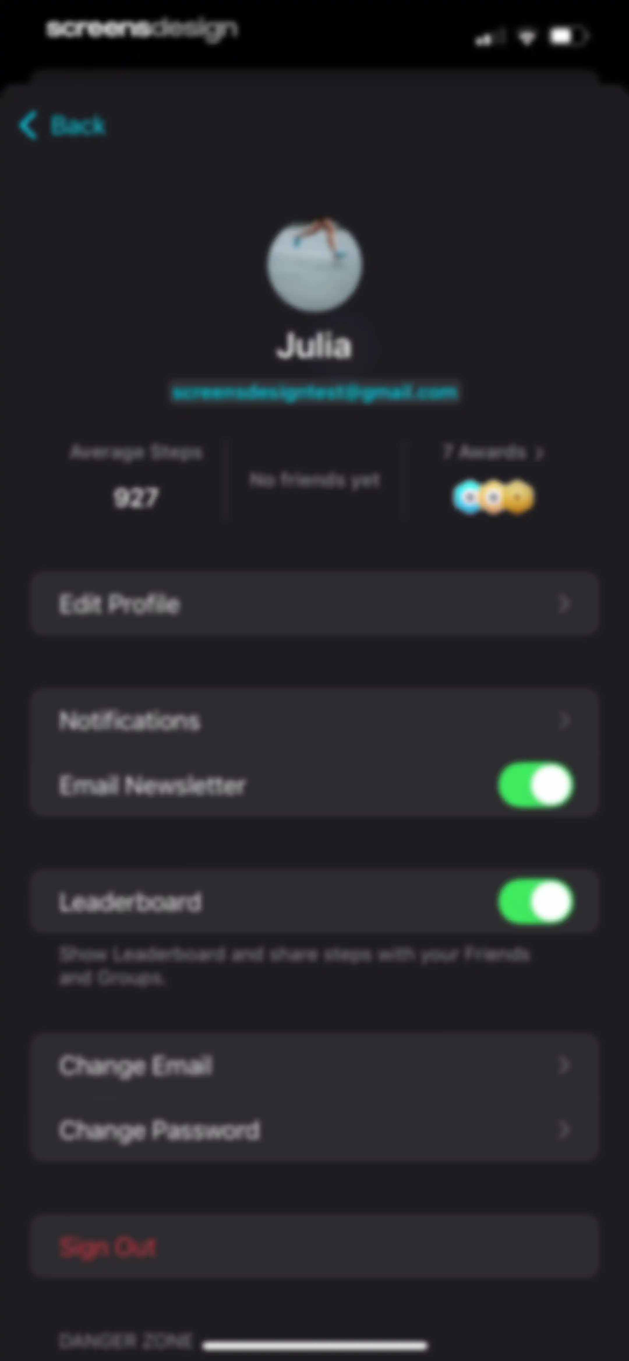 StepsApp Pedometer screen 154