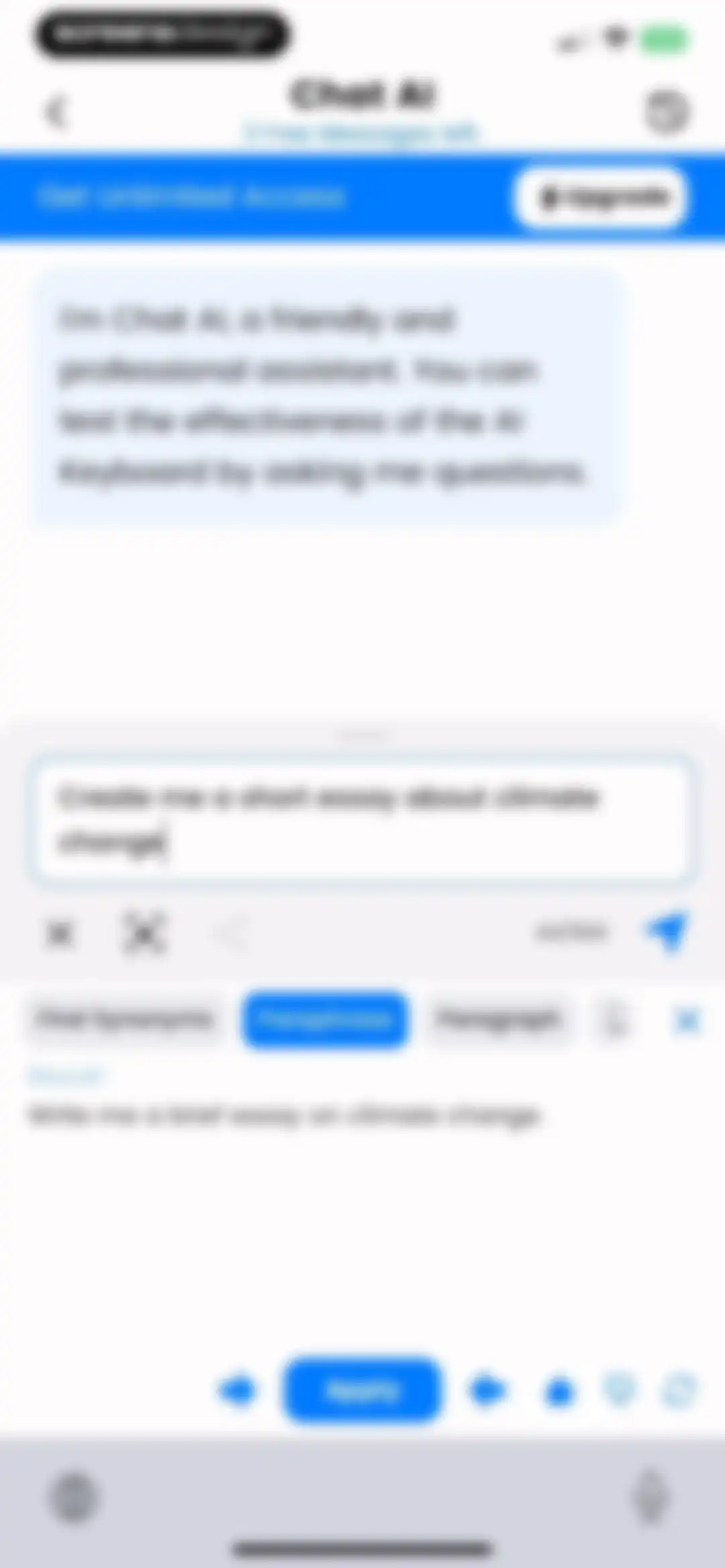 AI Keyboard: Chatbot, Grammar screen 15