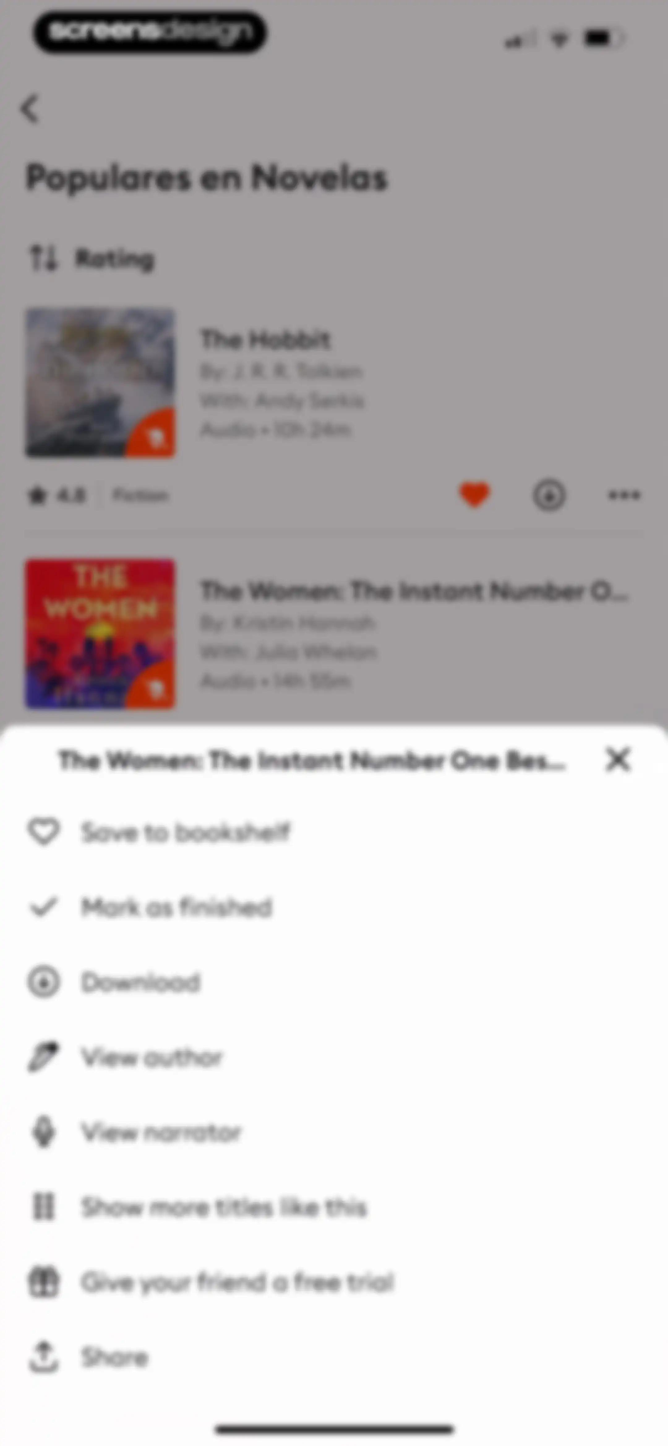 Storytel - Audiobooks Library screen 55