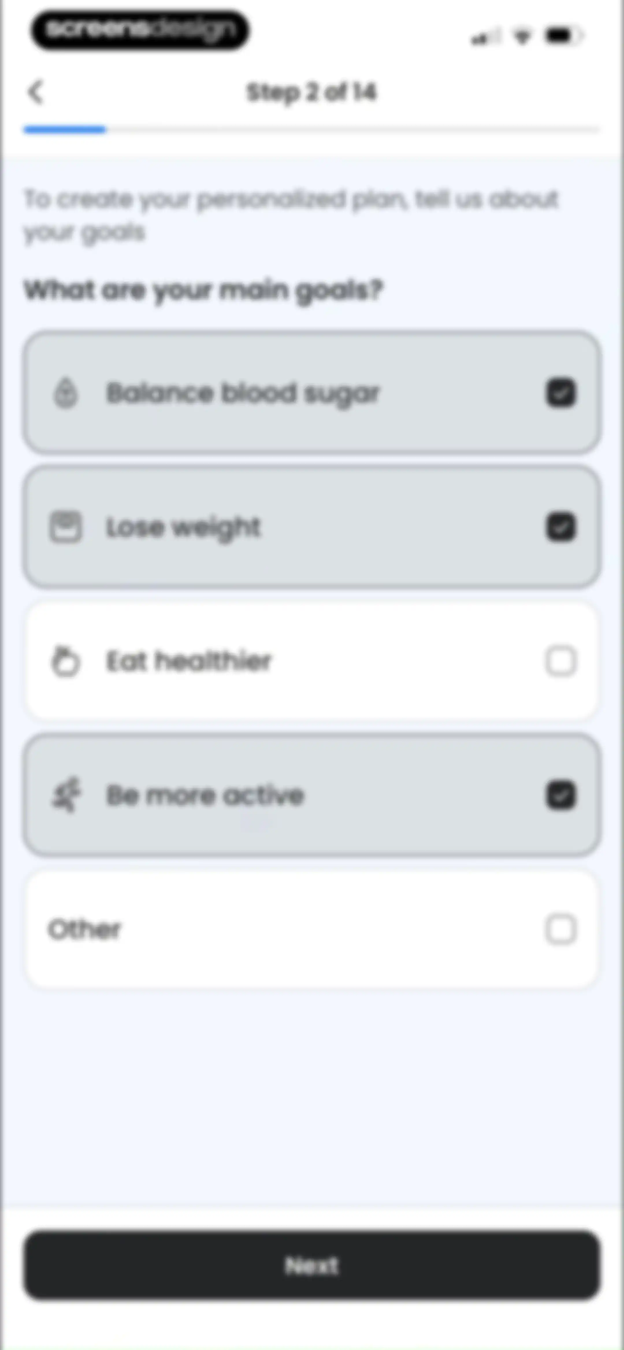 MyDiabetes: Sugar & Meal Log screen 9