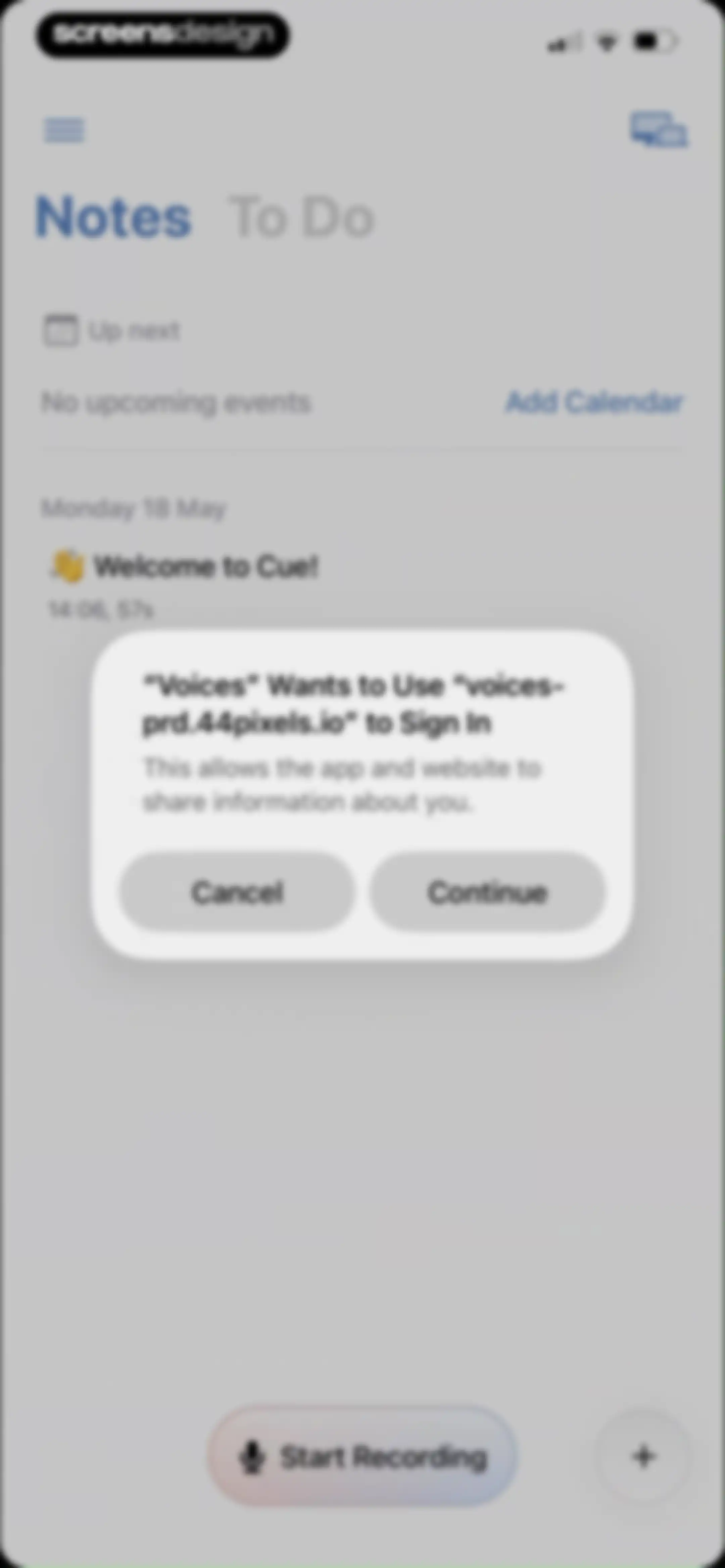 Cue: AI Note Taker & Recorder screen 33
