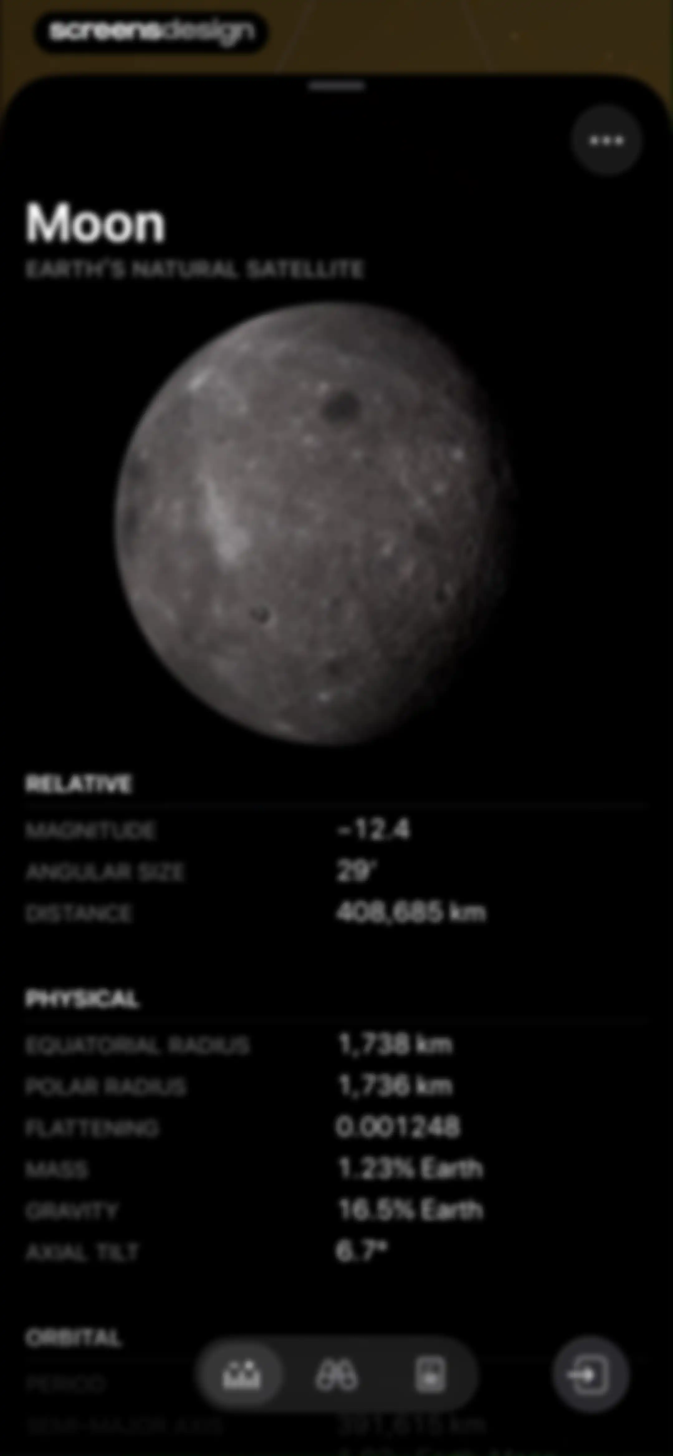 Sky Guide screen 73
