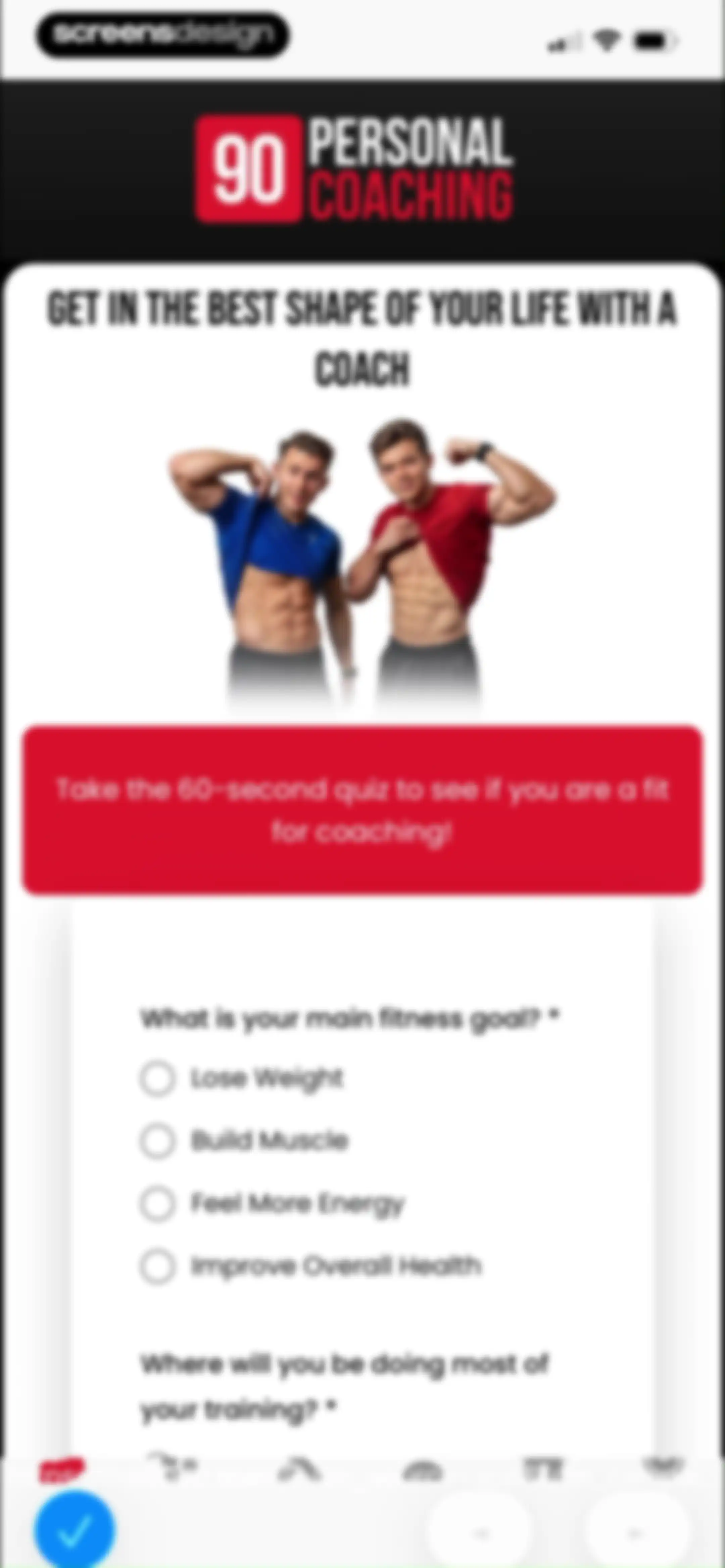90 Day Challenge screen 37