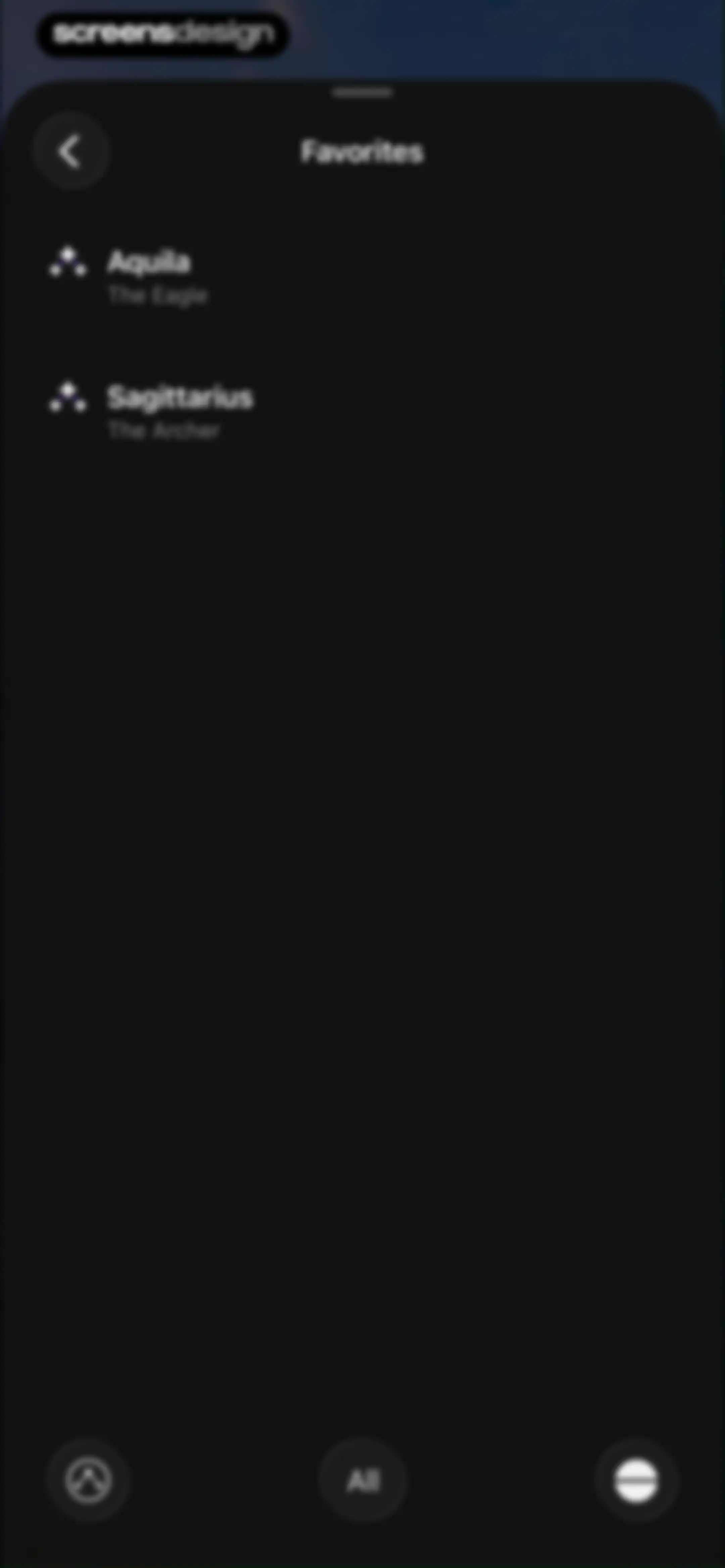 Sky Guide screen 62
