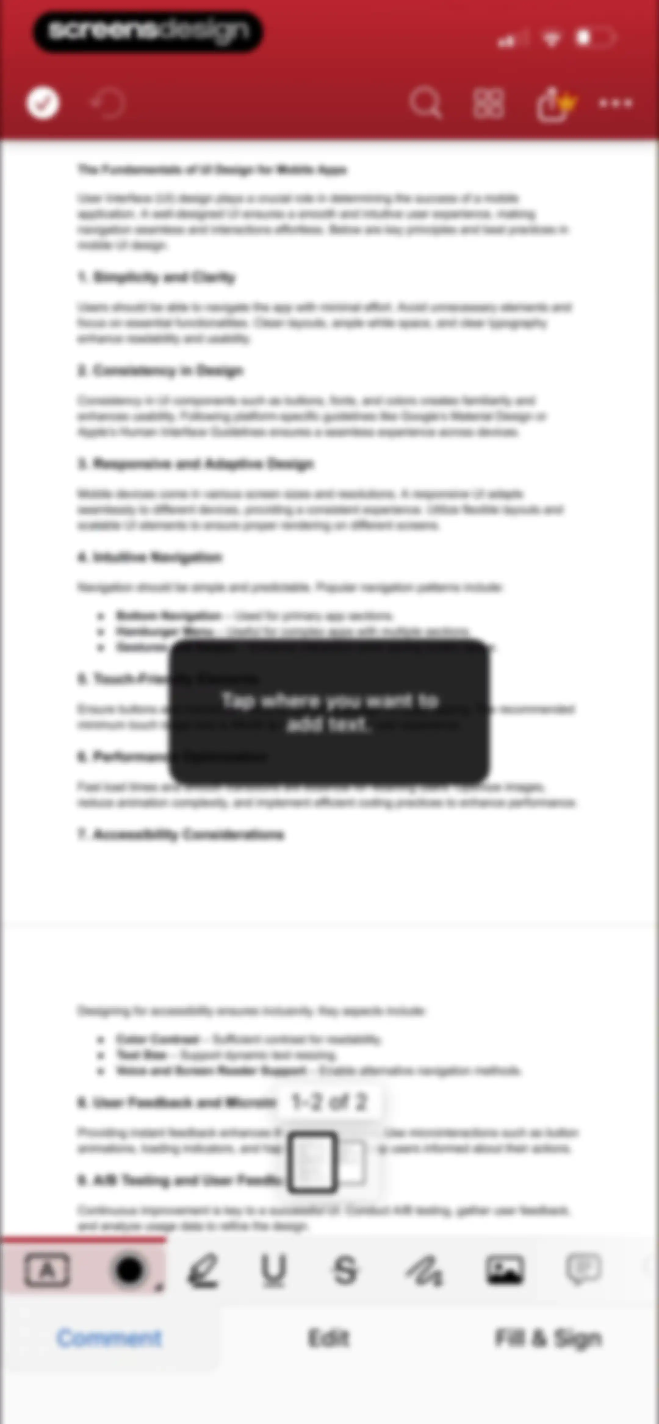 MobiPDF・PDF Text Editor・Reader screen 20