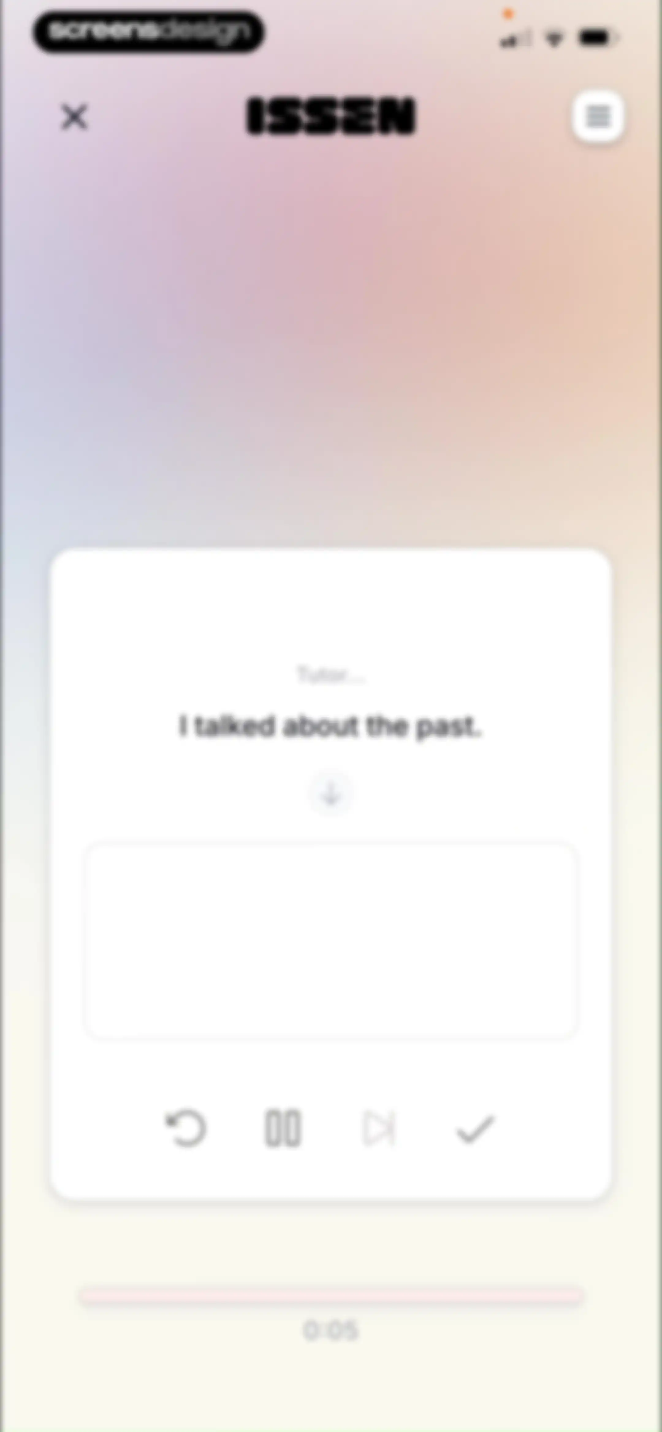 ISSEN - Voice Tutor screen 61