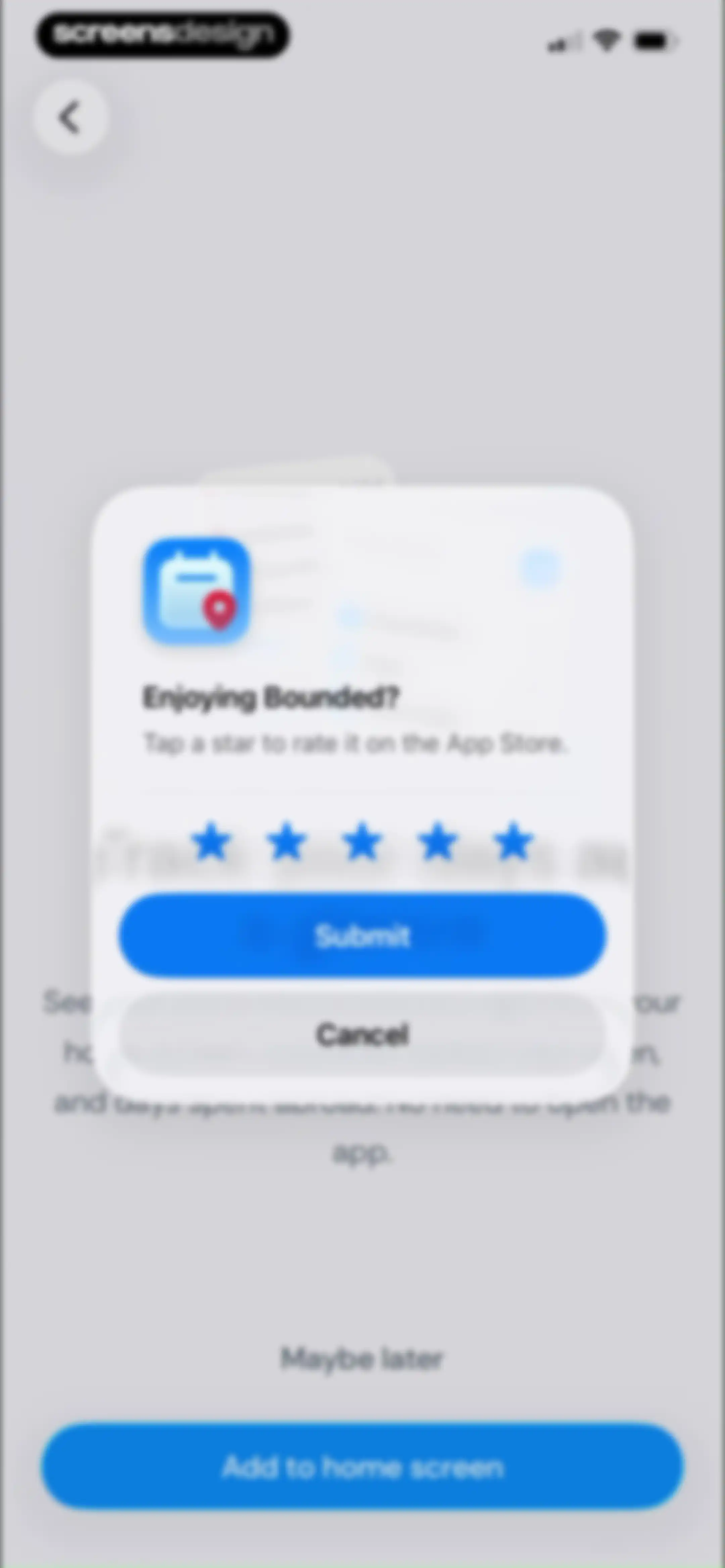 Country Days Tracker: Bounded screen 17