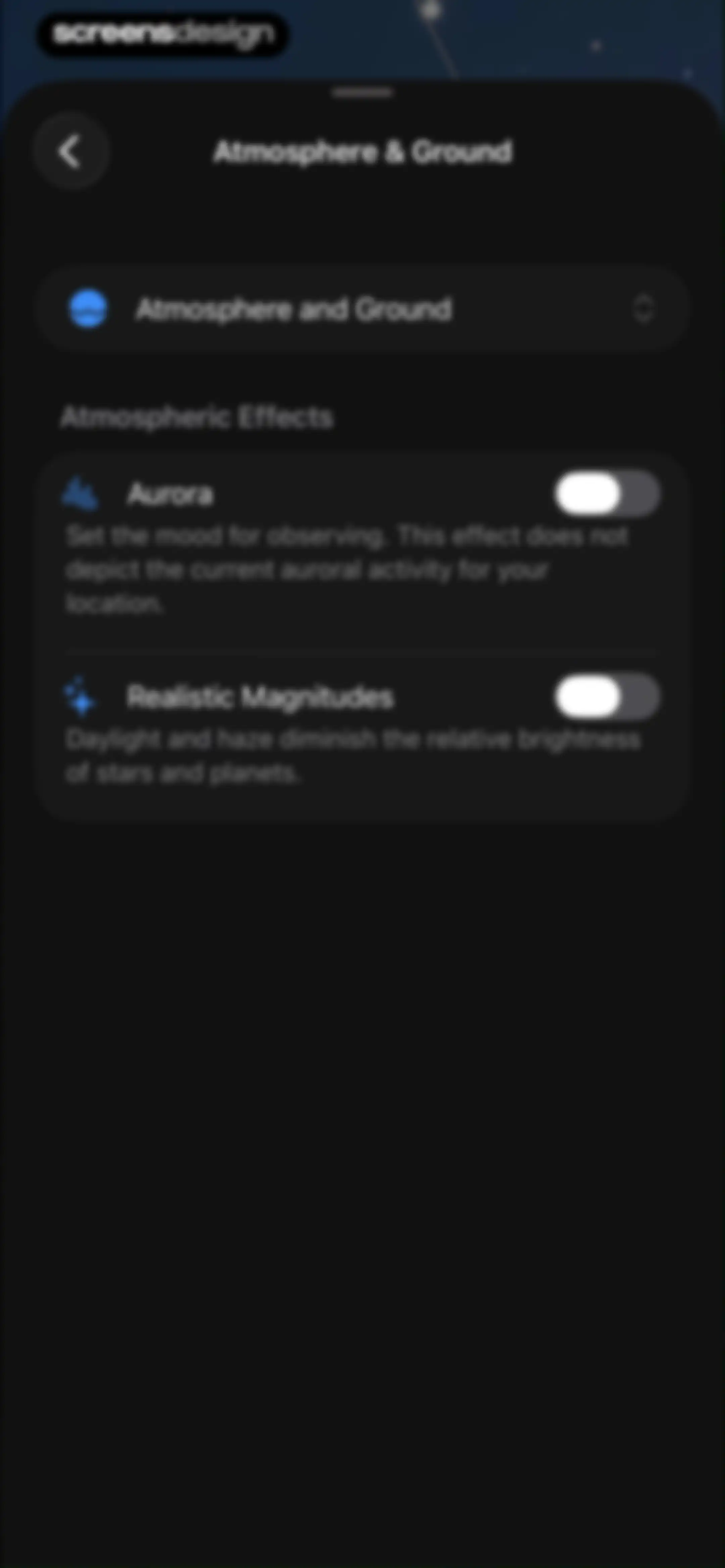 Sky Guide screen 94