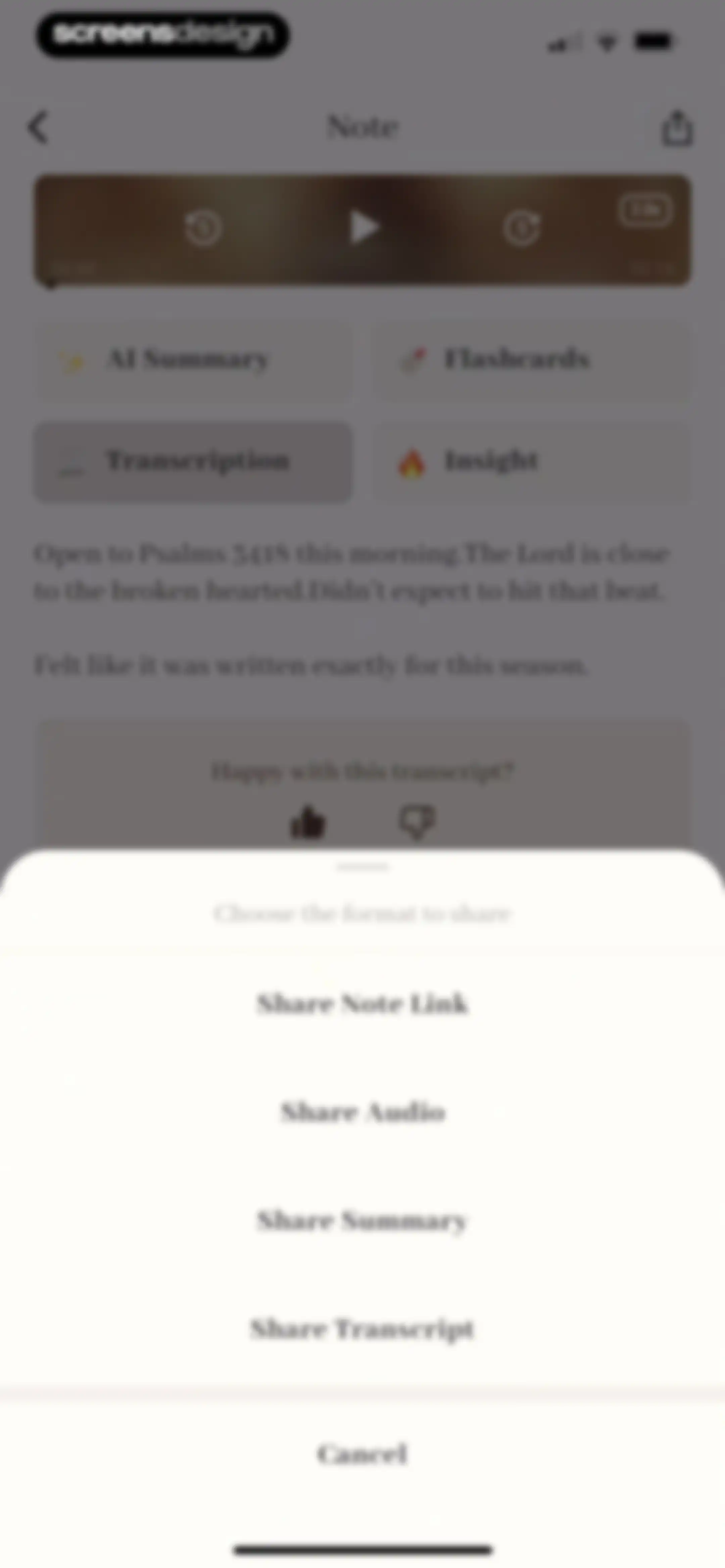Bible Note: Sermon Notes screen 41