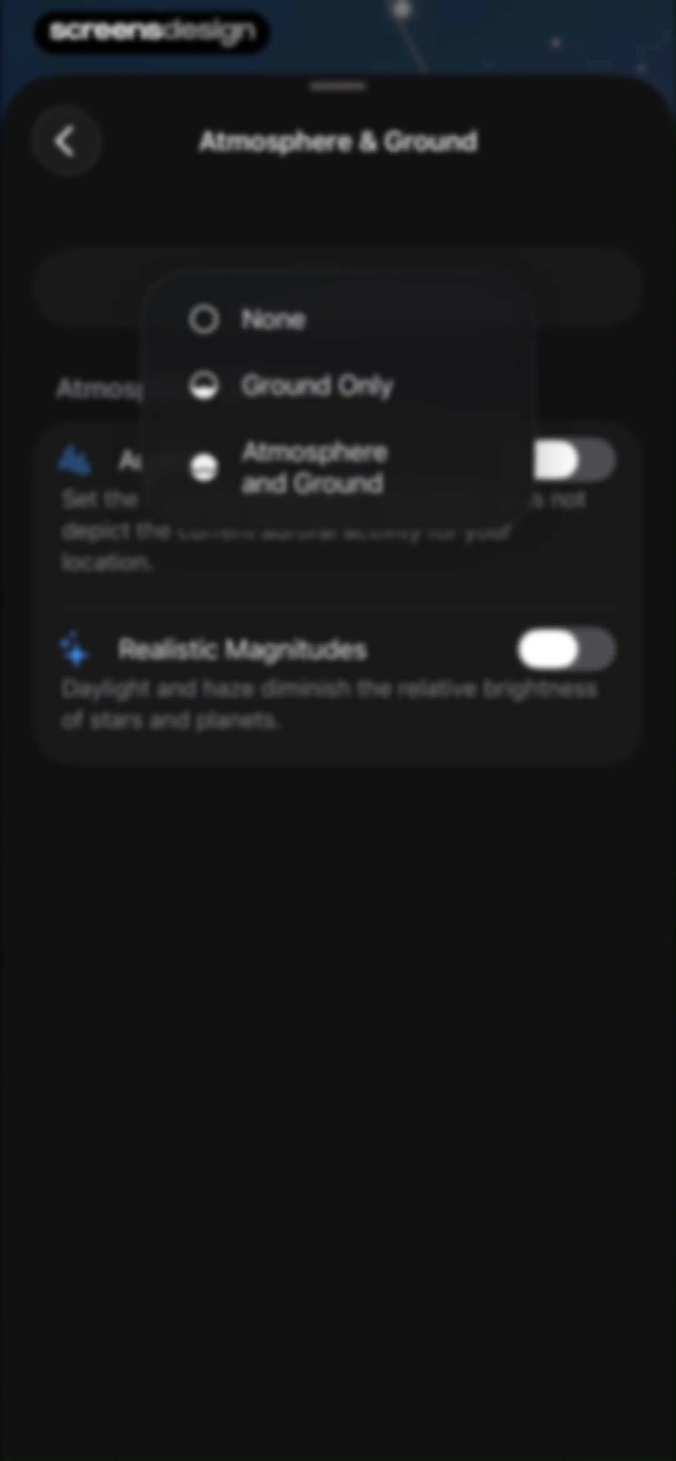 Sky Guide screen 95