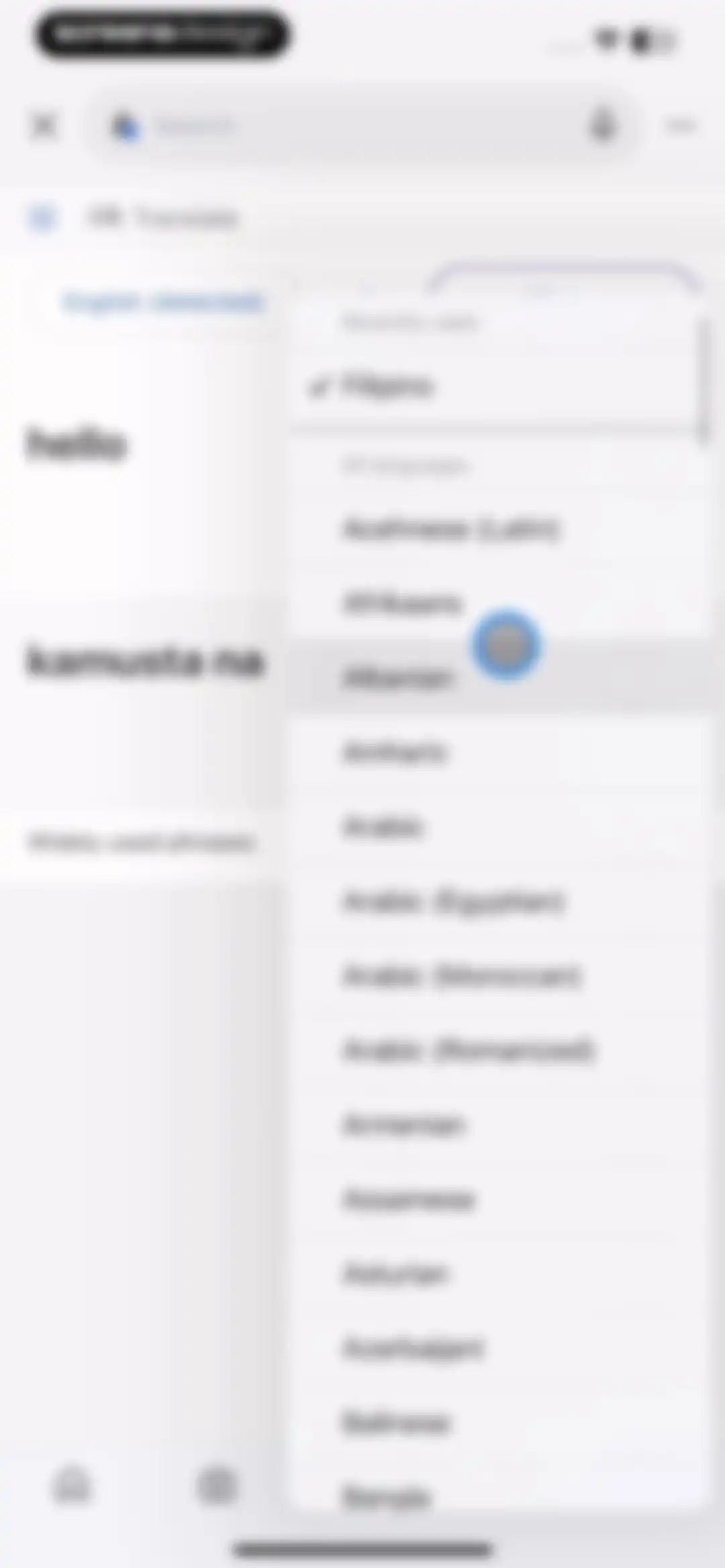 Microsoft Bing Search screen 253