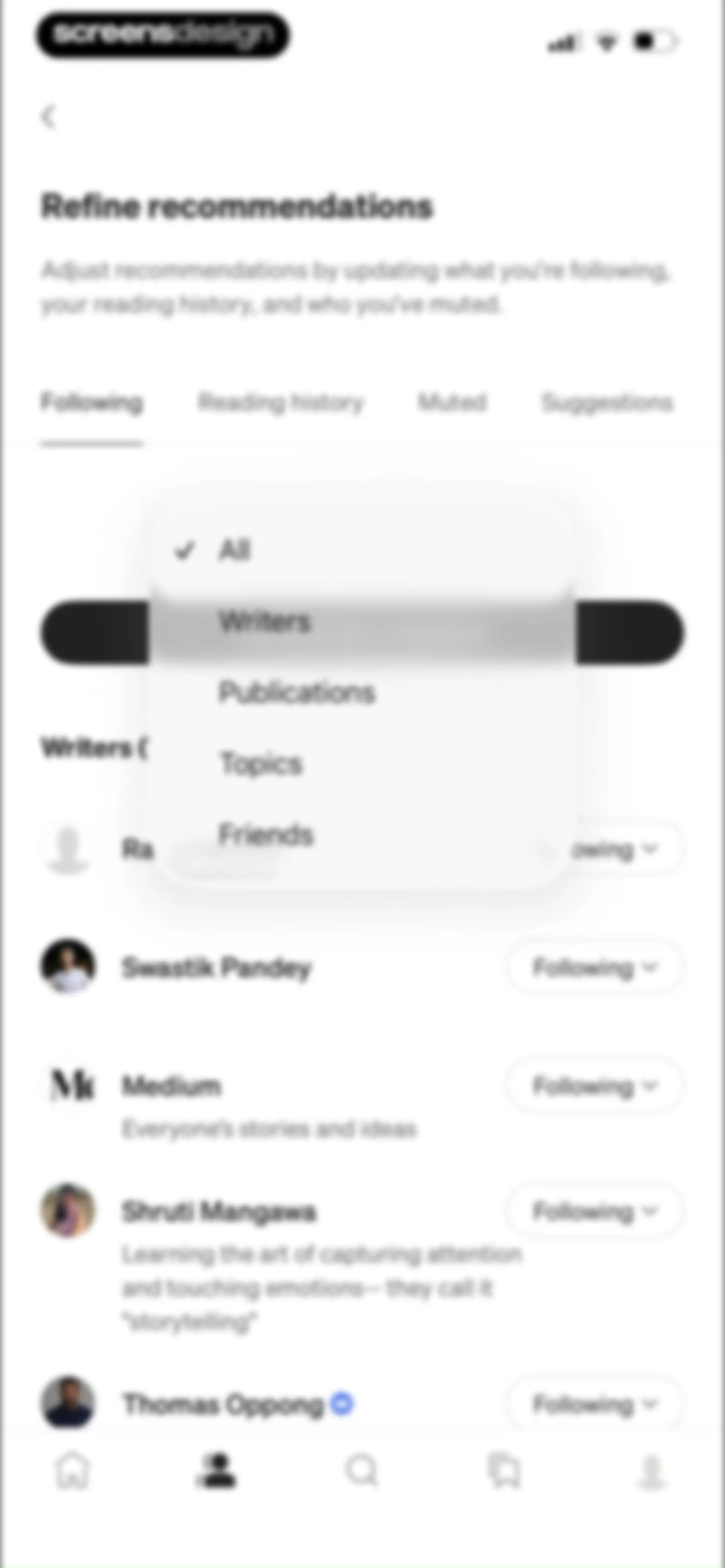 Medium: Read & Write Stories screen 79